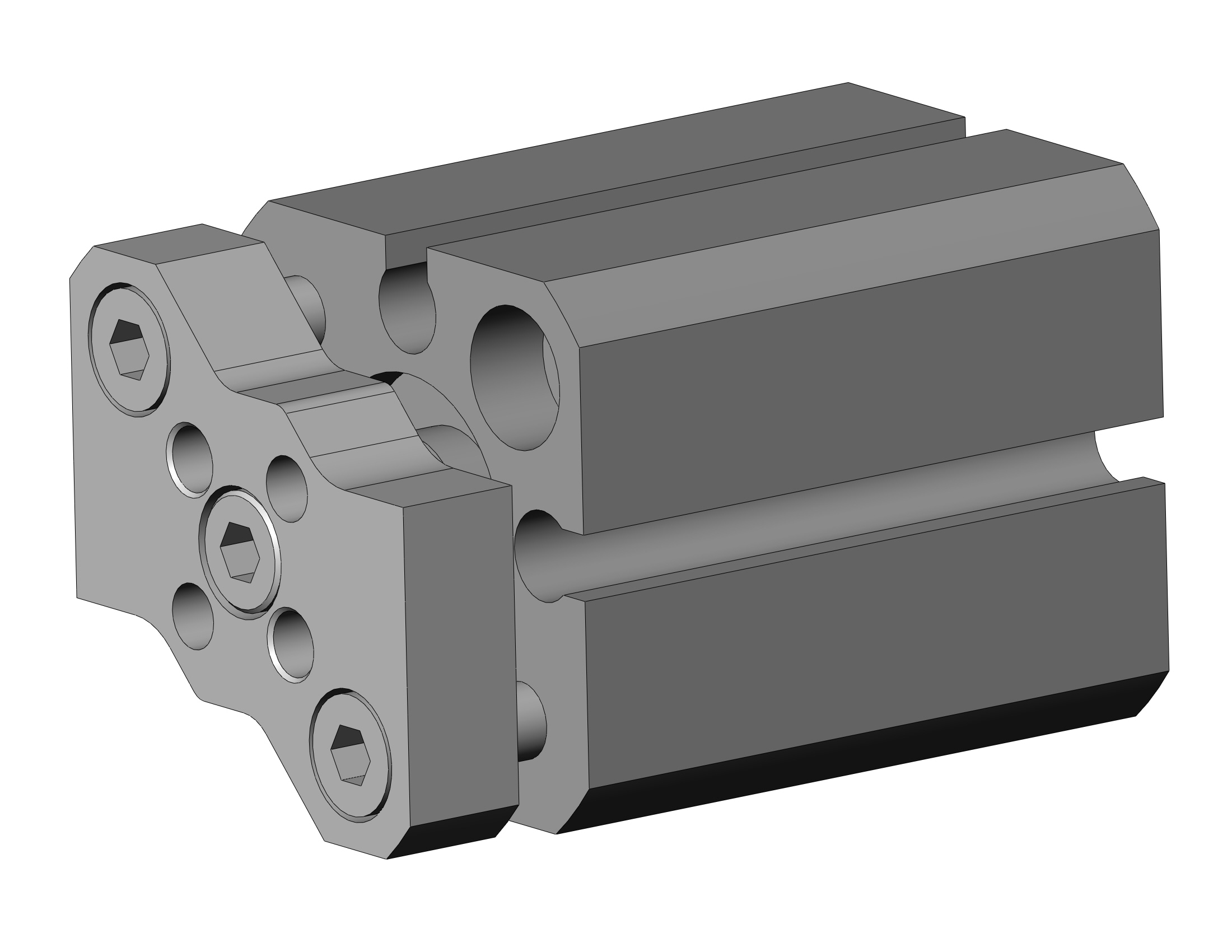 SMC CDQMB12-10-M9PAVSAPC compact guide rod cylinder, cqm, COMPACT CYLINDER W/GUIDE