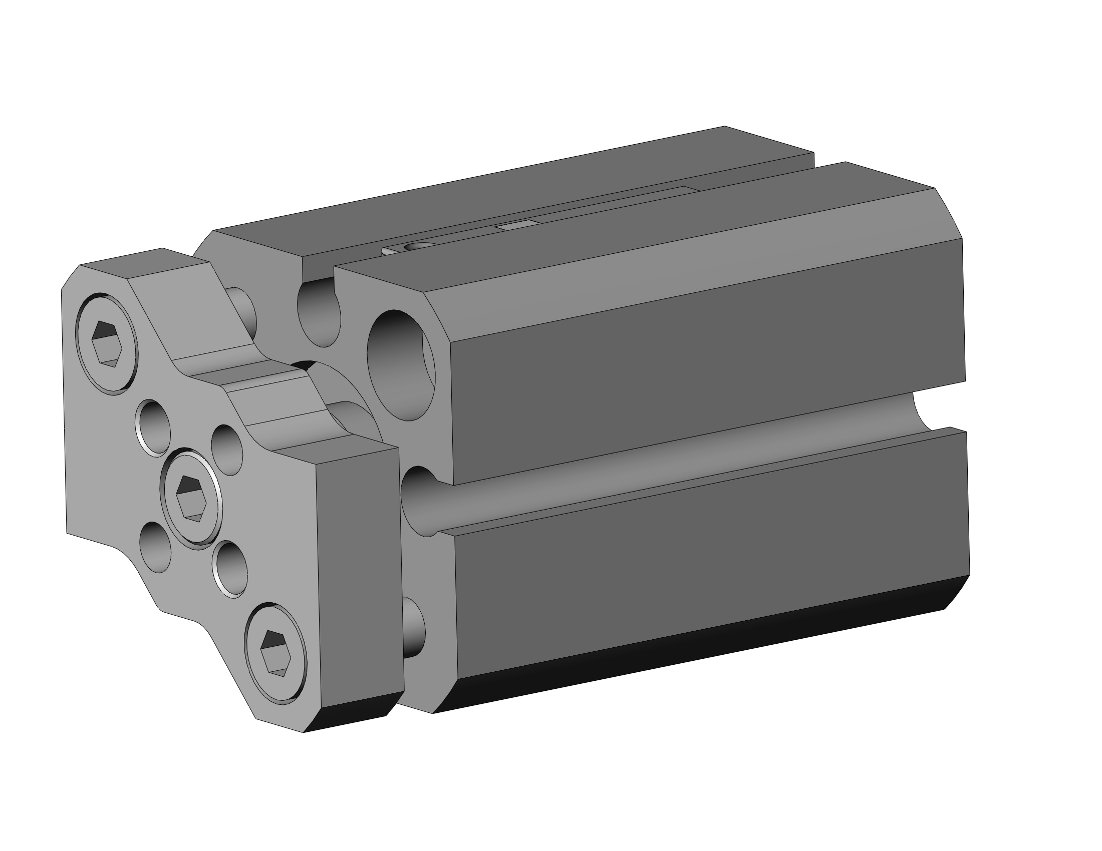 SMC CDQMB12-15-M9BS compact guide rod cylinder, cqm, COMPACT CYLINDER W/GUIDE