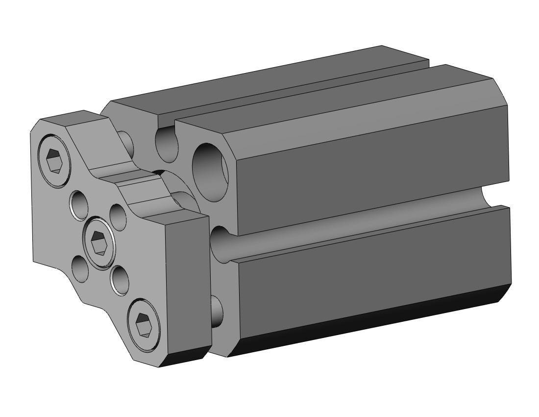 SMC CDQMB12-15-M9PAVL compact guide rod cylinder, cqm, COMPACT CYLINDER W/GUIDE