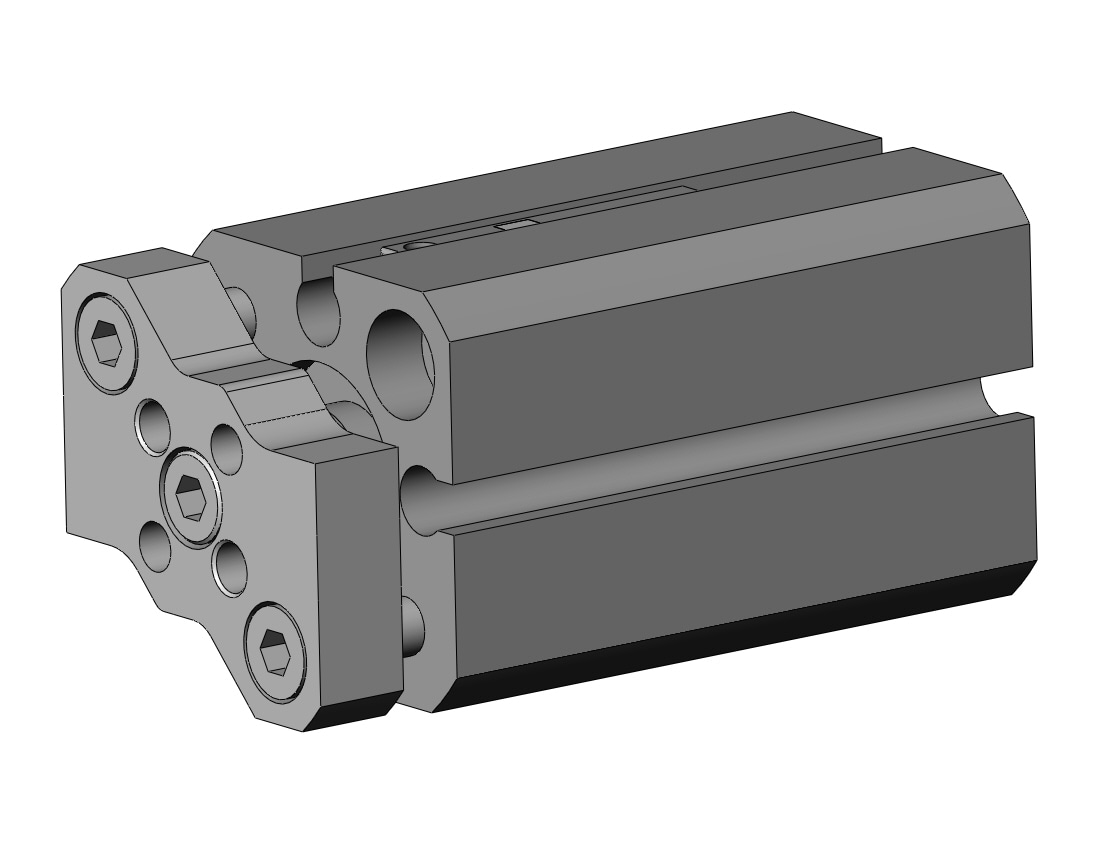 SMC CDQMB12-20-M9BL 12mm cqm dbl acting. auto-sw, CQM COMPACT GUIDE ROD CYLINDER