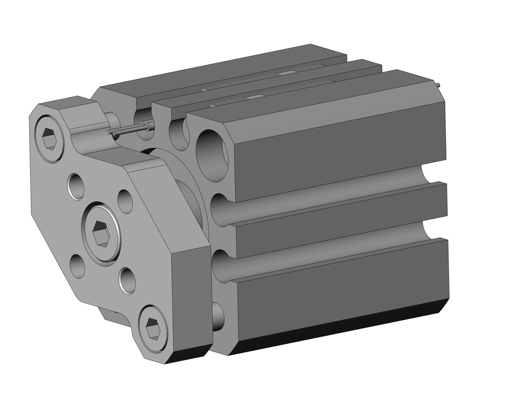 SMC CDQMB16-10-A93 cyl, compact, auto-switch, CQM COMPACT GUIDE ROD CYLINDER