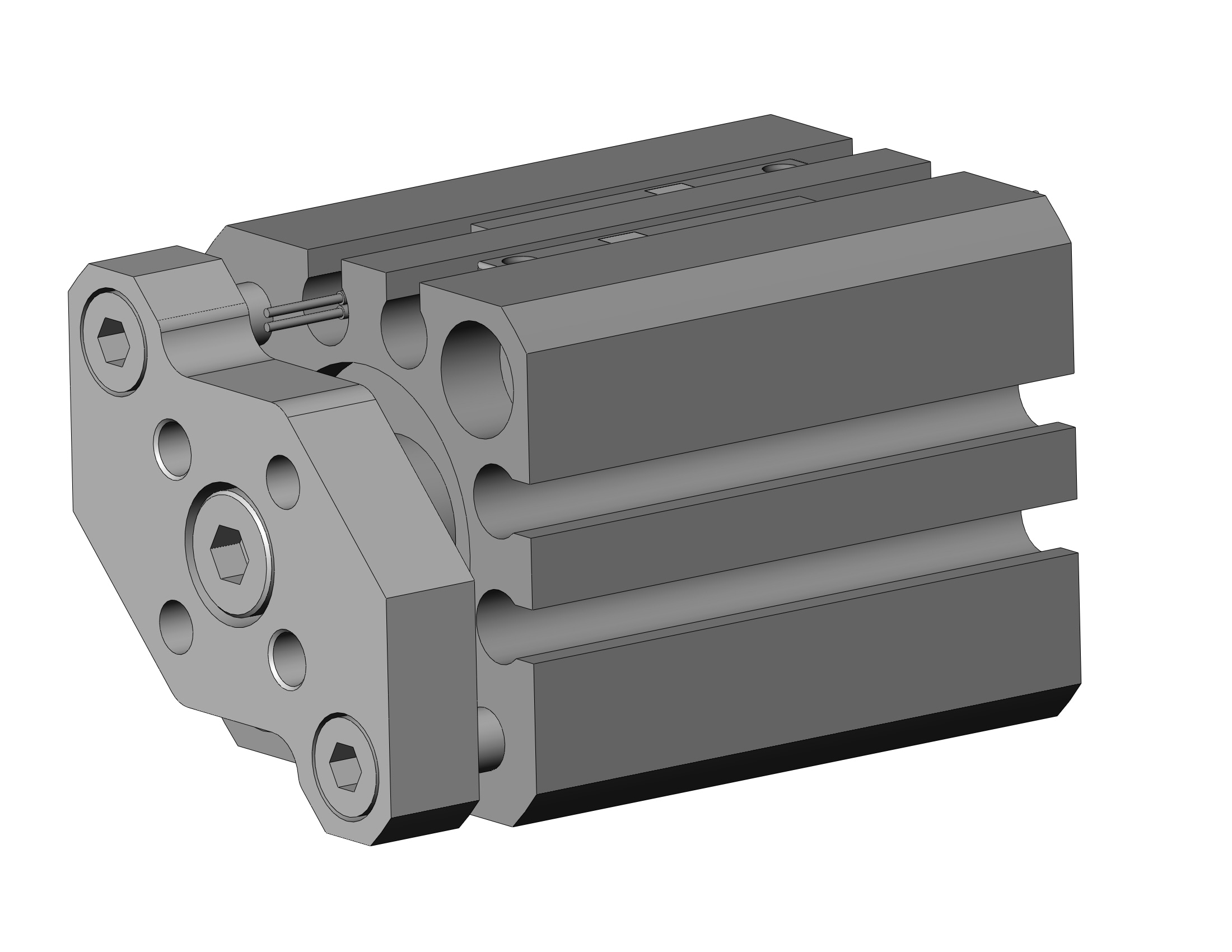 SMC CDQMB16-15-M9BW compact guide rod cylinder, cqm, COMPACT CYLINDER W/GUIDE