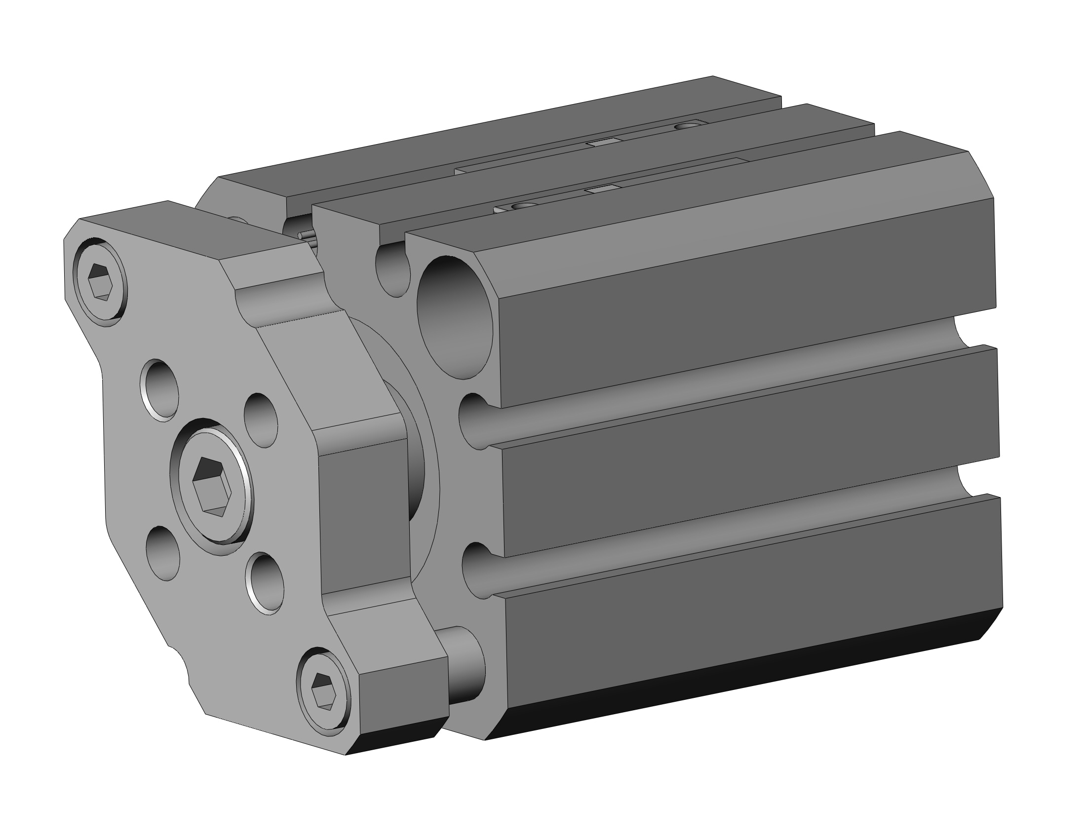 SMC CDQMB20-15-M9BL3 compact guide rod cylinder, cqm, COMPACT CYLINDER W/GUIDE