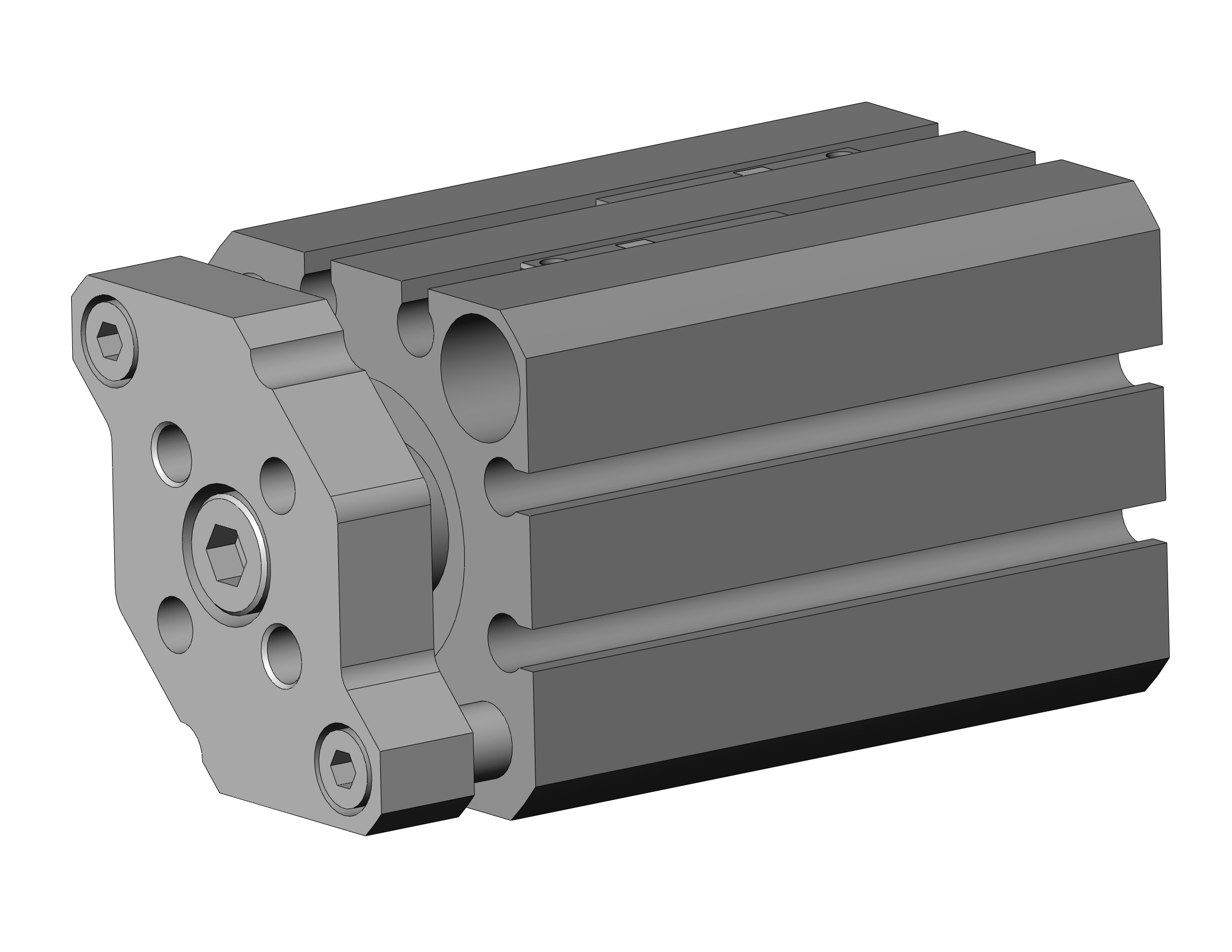 SMC CDQMB20-25-M9BSAPC3 compact guide rod cylinder, cqm, COMPACT CYLINDER W/GUIDE