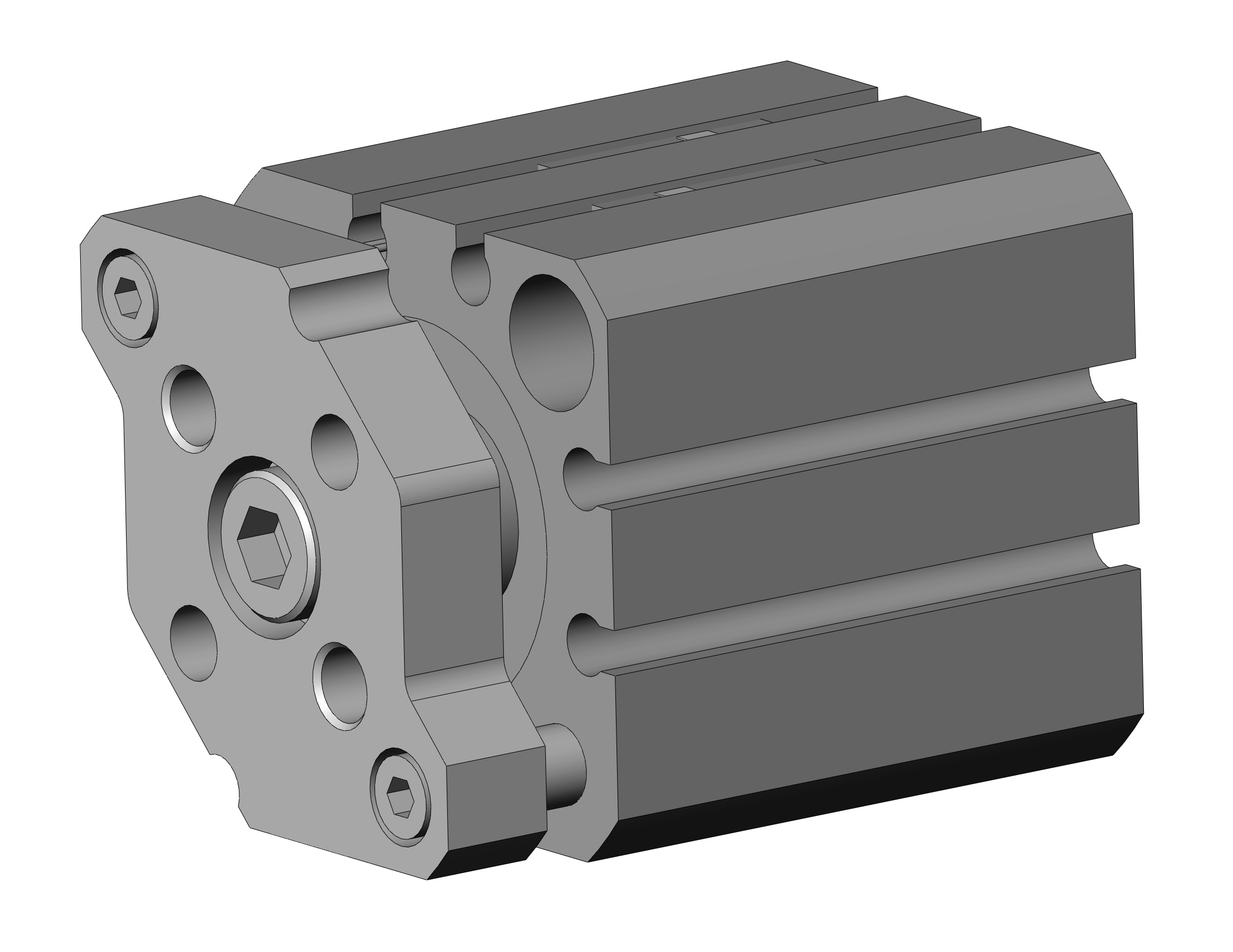 SMC CDQMB25-10-A90L cyl, compact, auto-switch, CQM COMPACT GUIDE ROD CYLINDER