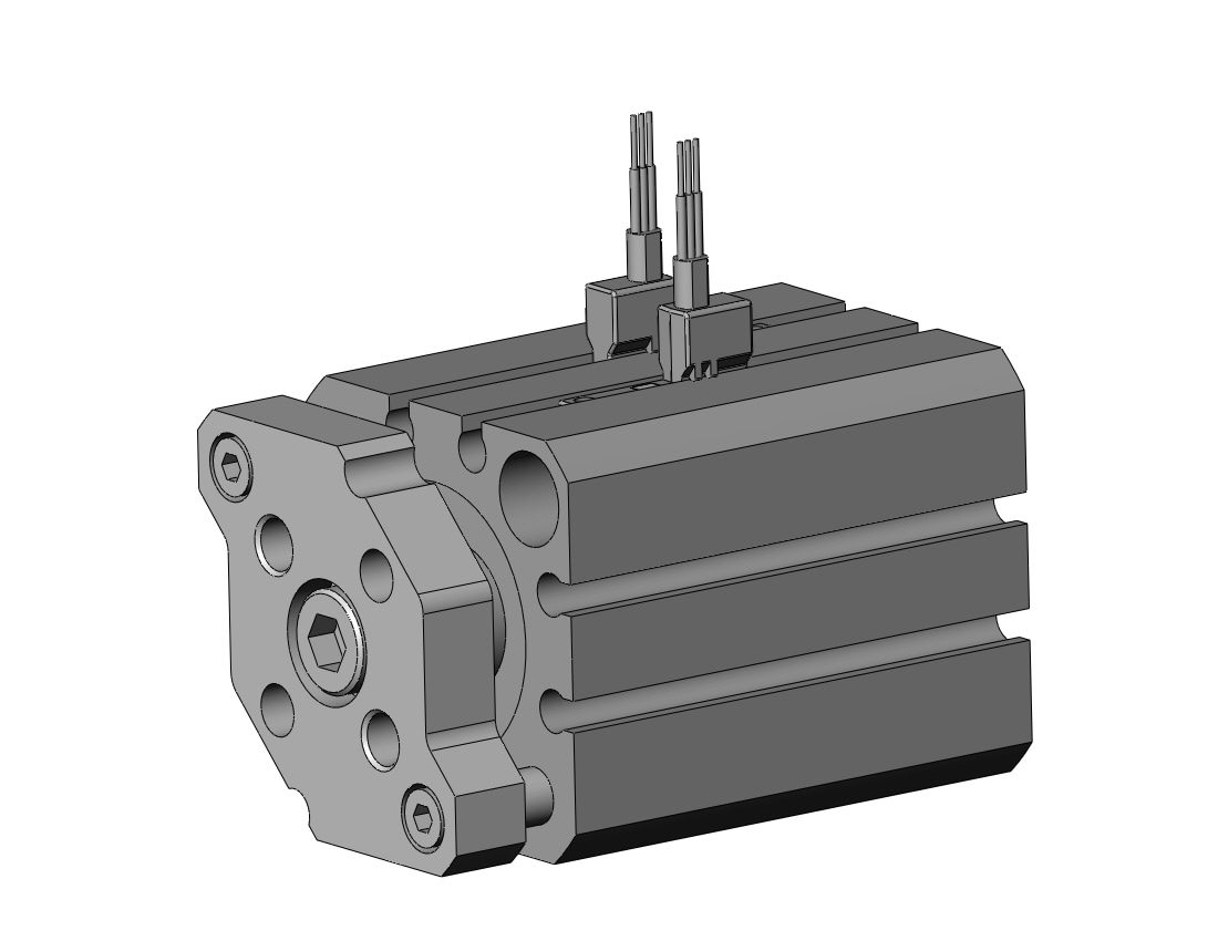 SMC CDQMB25-20-M9PVSAPC compact guide rod cylinder, cqm, COMPACT CYLINDER W/GUIDE