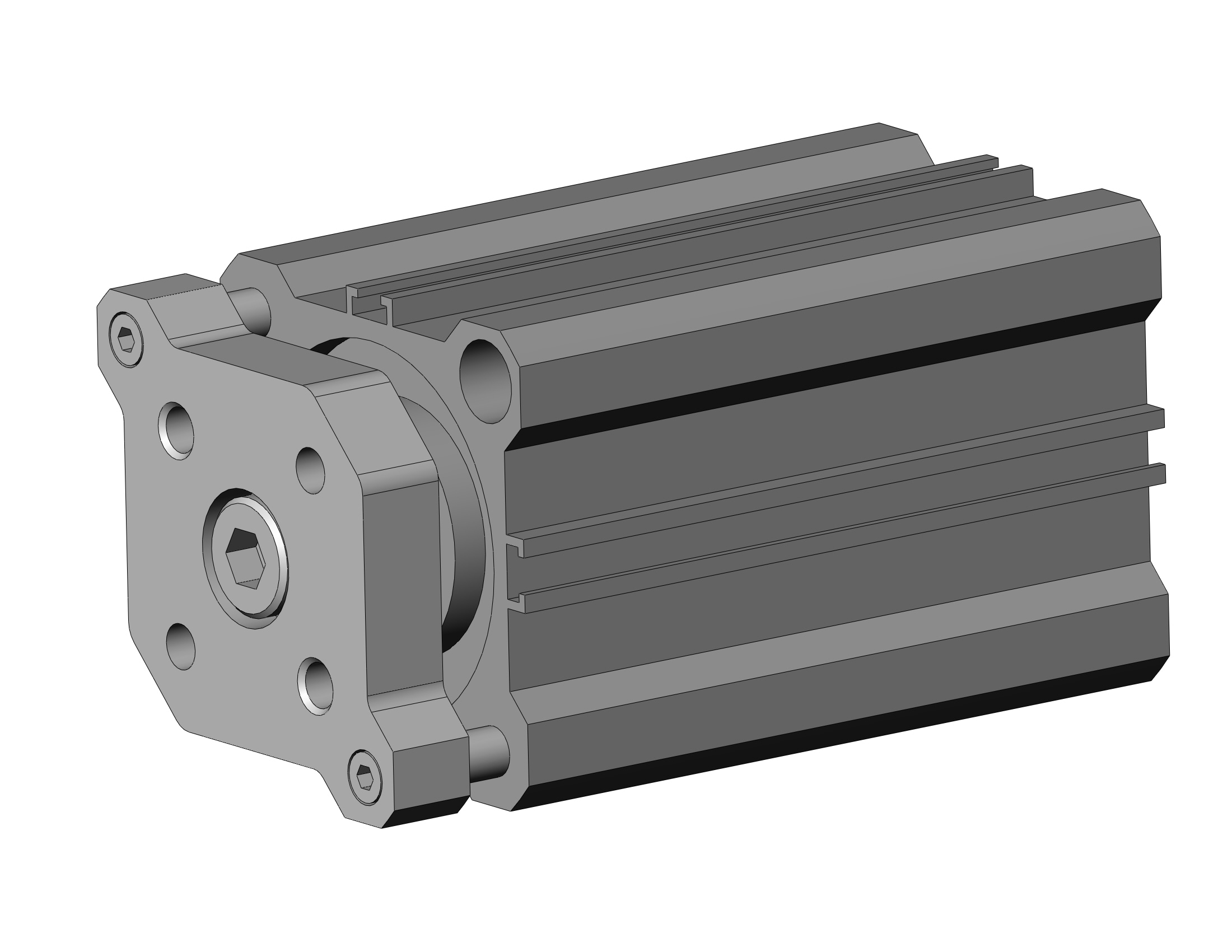 SMC CDQMB40TF-45 compact guide rod cylinder, cqm, COMPACT CYLINDER W/GUIDE