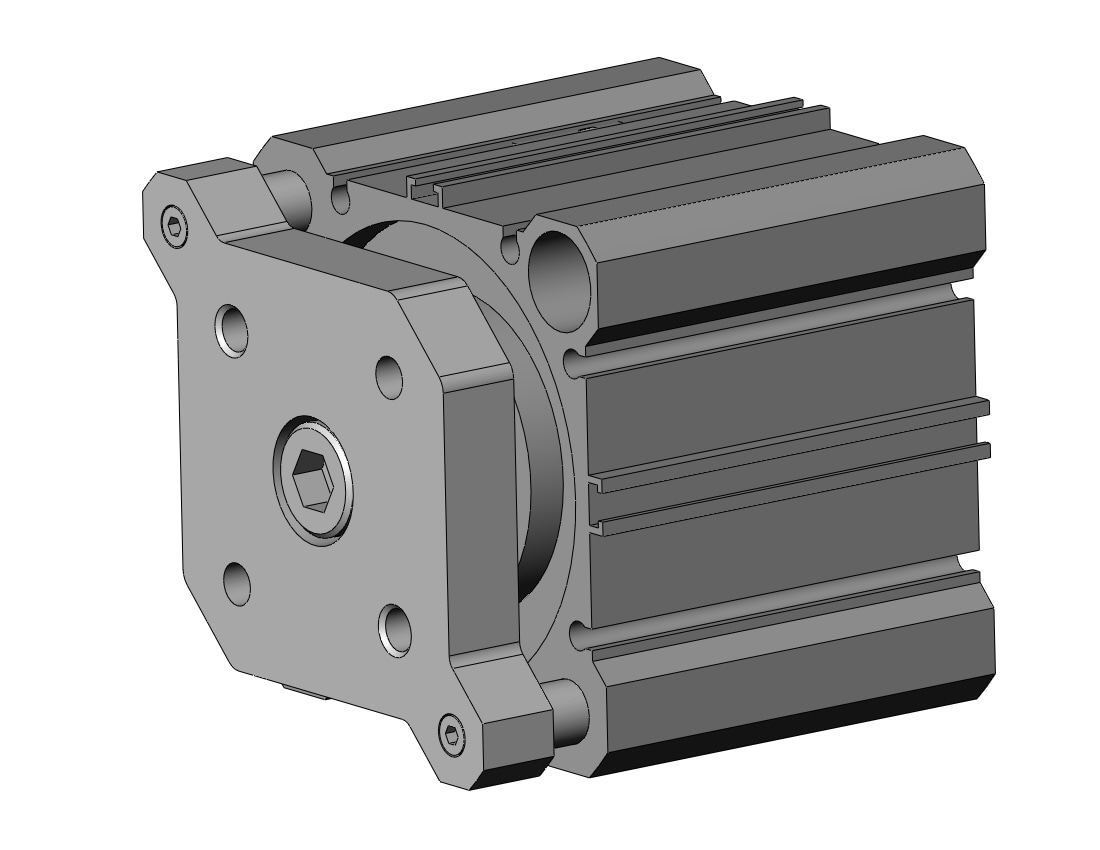 SMC CDQMB63-20-A93 compact guide rod cylinder, cqm, COMPACT CYLINDER W/GUIDE