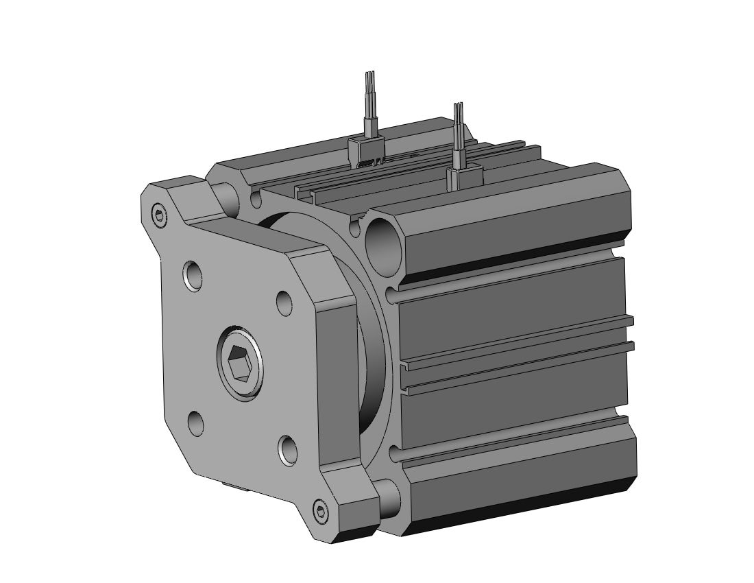 SMC CDQMB63-20-M9PV 63mm cqm dbl acting. auto-sw, CQM COMPACT GUIDE ROD CYLINDER