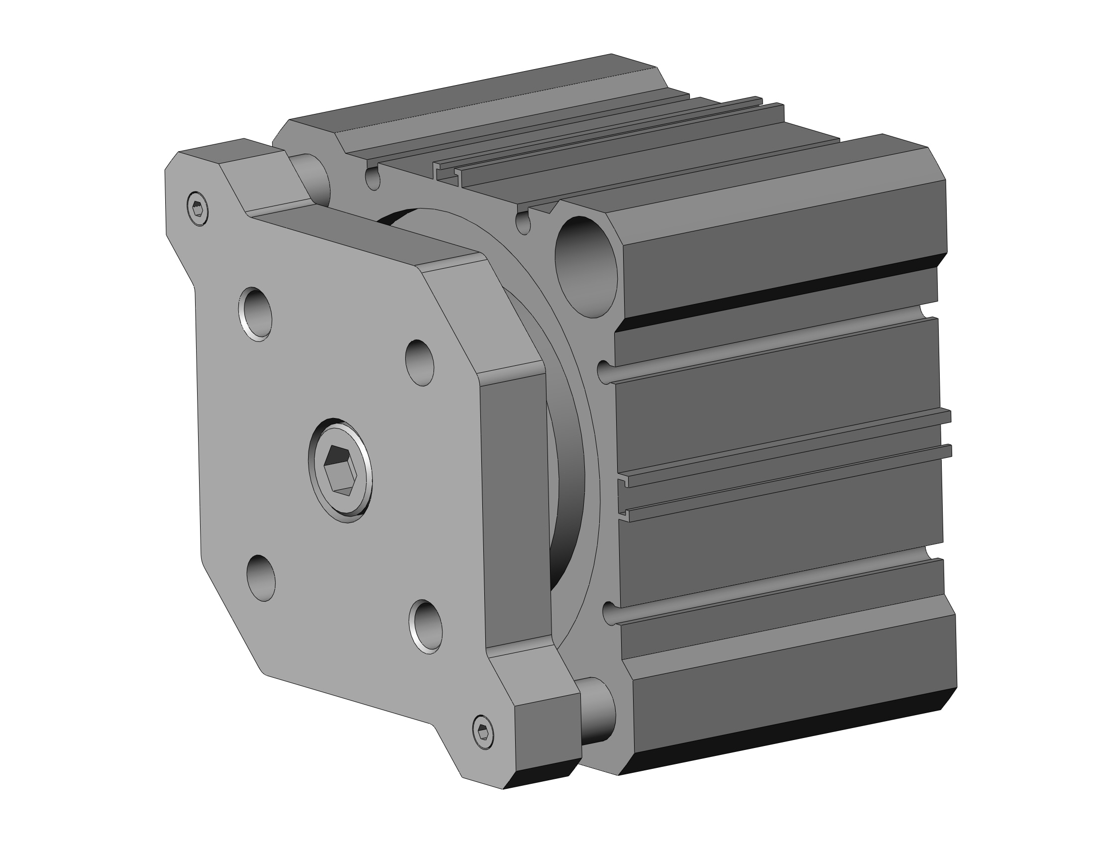 SMC CDQMB80-15 cyl, compact, auto-switch, CQM COMPACT GUIDE ROD CYLINDER