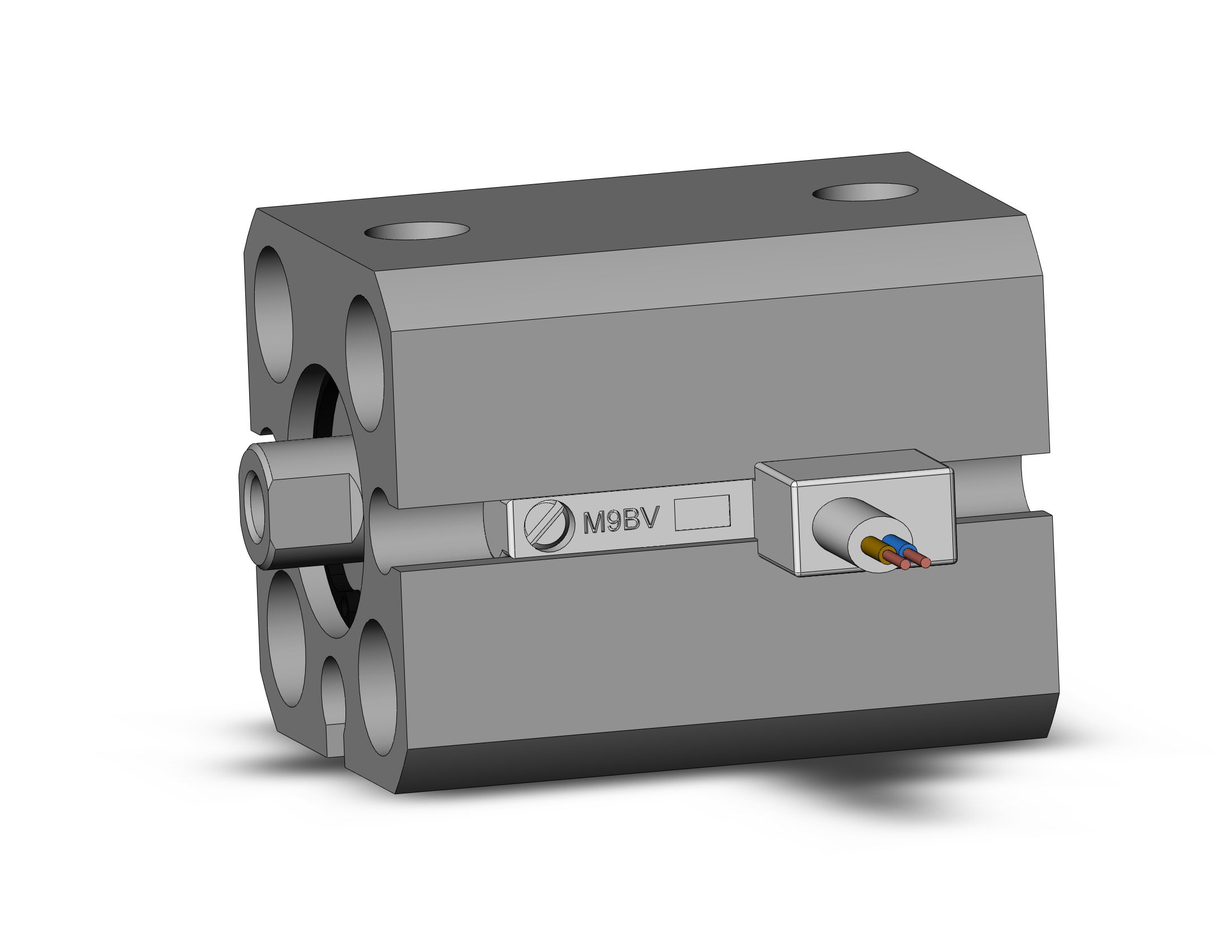 SMC CDQSB12-10D-M9BVZ cyl, compact, dbl act, auto-sw, CQS COMPACT CYLINDER