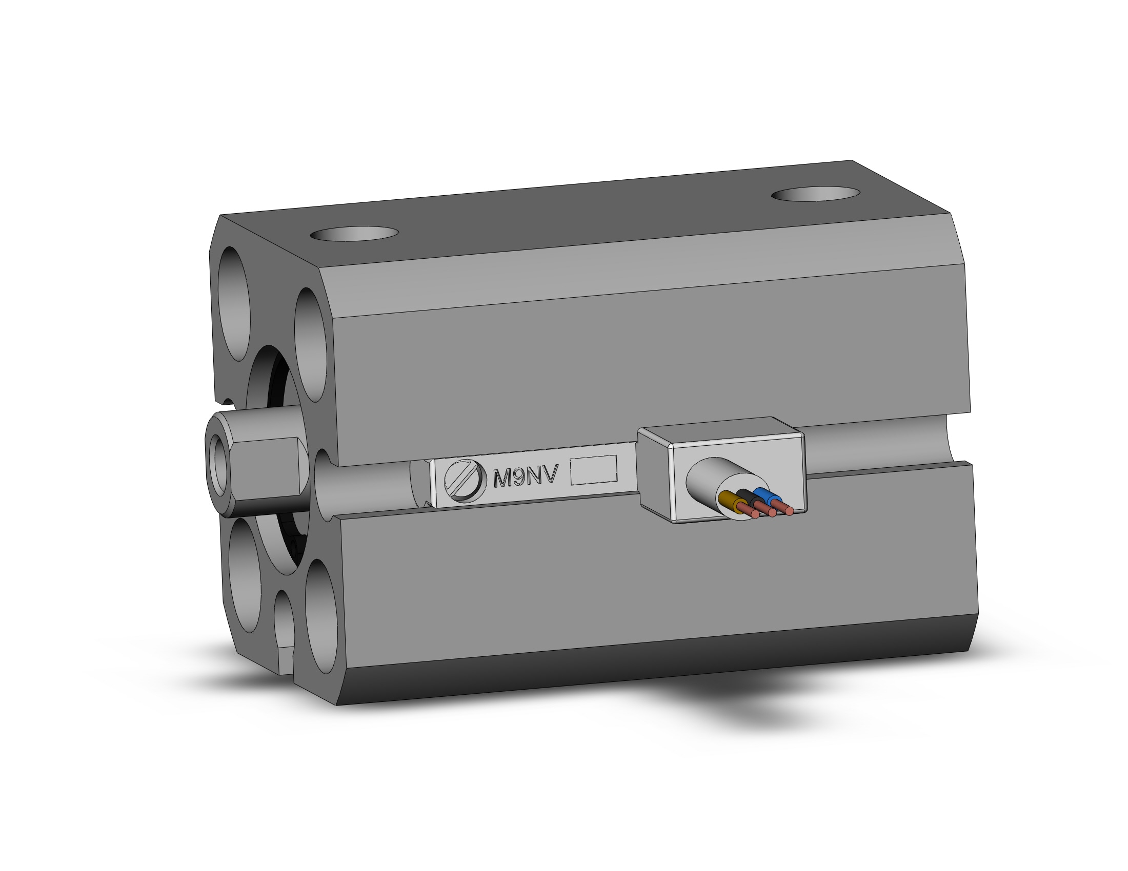 SMC CDQSB12-15D-M9NVL cyl, compact, dbl act, auto-sw, CQS COMPACT CYLINDER