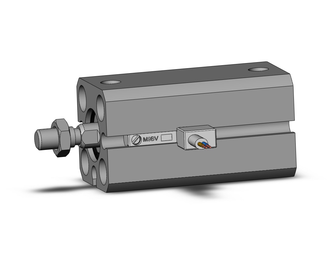 SMC CDQSB12-25DM-M9BVL3 cyl, compact, dbl act, auto-sw, CQS COMPACT CYLINDER