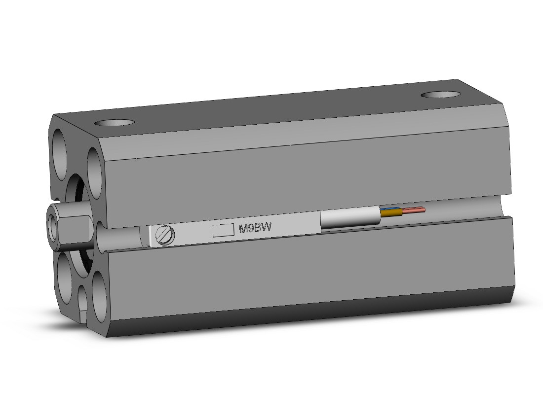 SMC CDQSB12-30DC-M9BWL cyl, compact, dbl act, auto-sw, CQS COMPACT CYLINDER