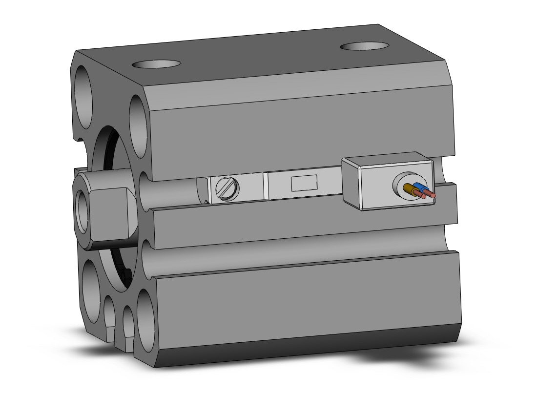 SMC CDQSB16-10D-M9BAVLS cyl, compact, dbl act, CQS COMPACT CYLINDER