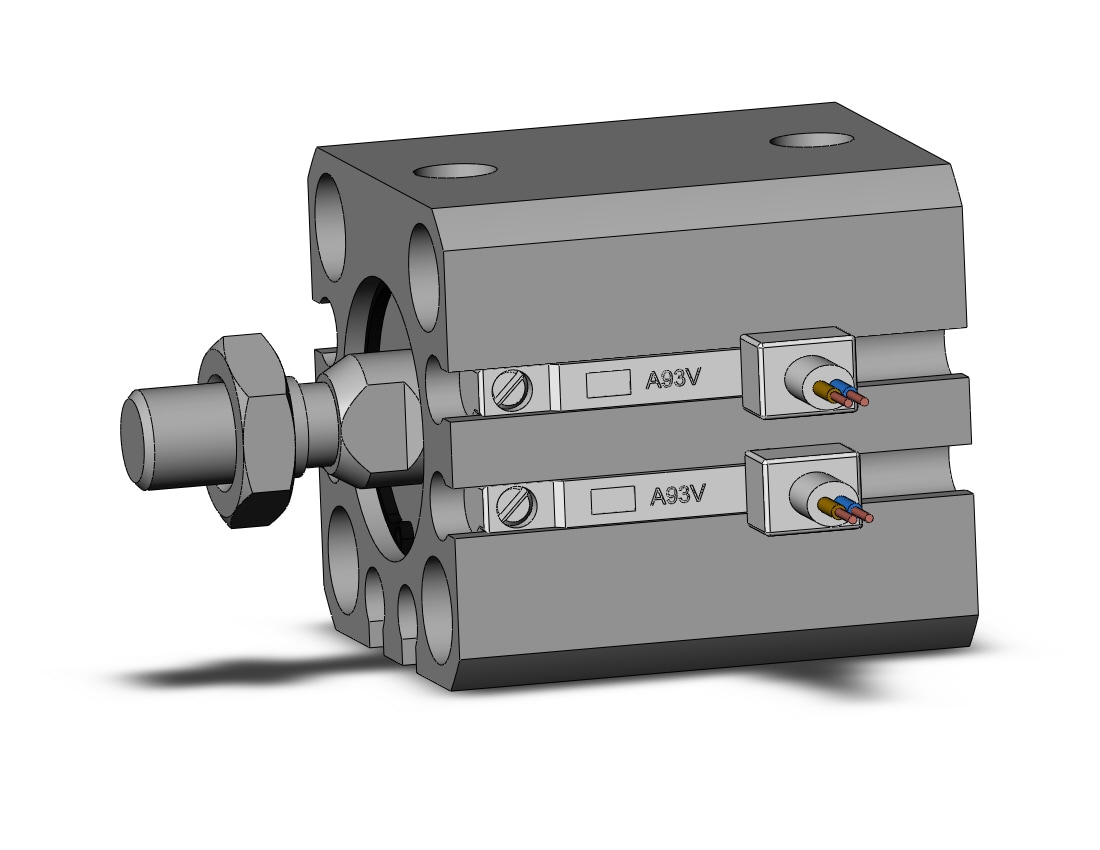 SMC CDQSB16-10DCM-A93V 16mm cqs dbl-act auto-sw, CQS COMPACT CYLINDER