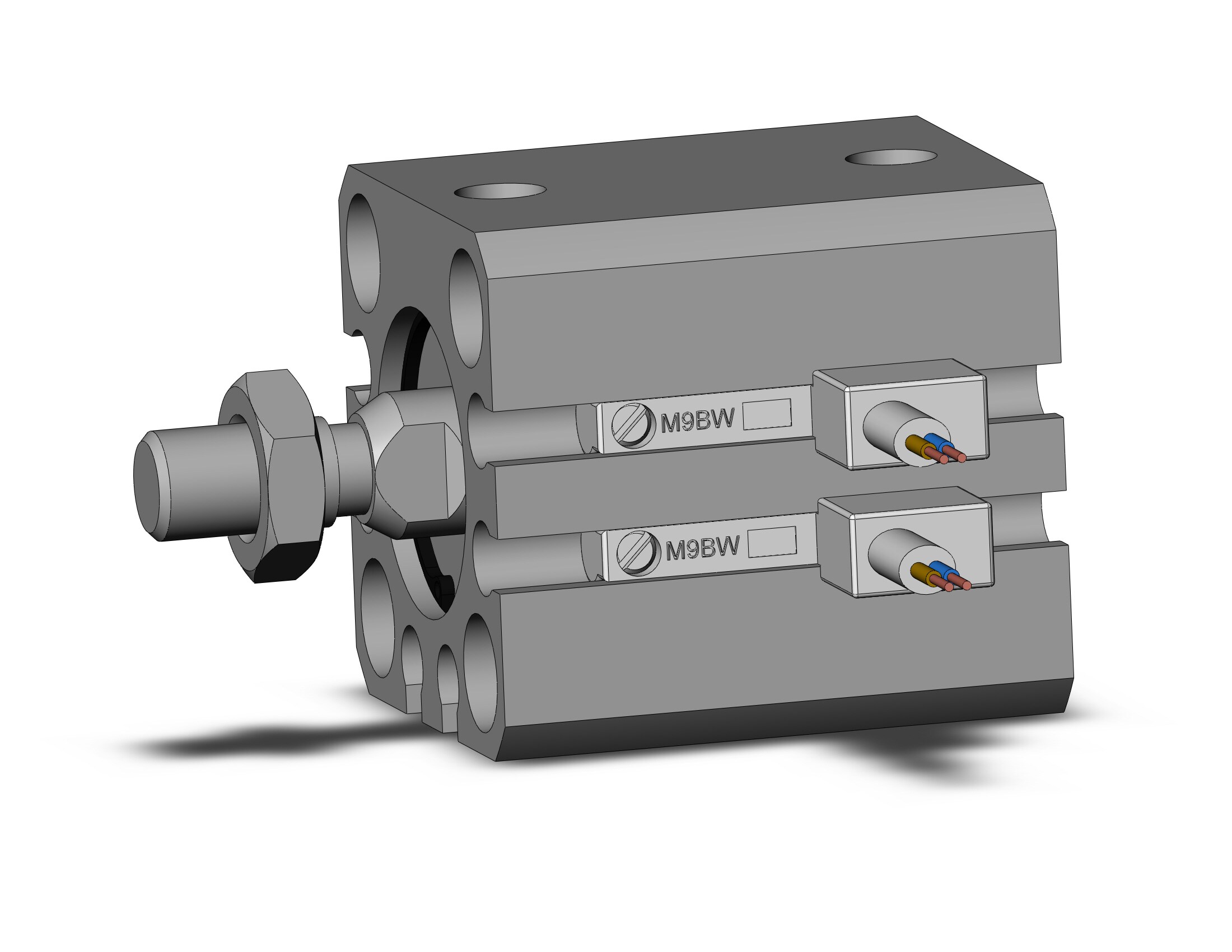 SMC CDQSB16-10DM-M9BWVL 16mm cqs dbl-act auto-sw, CQS COMPACT CYLINDER