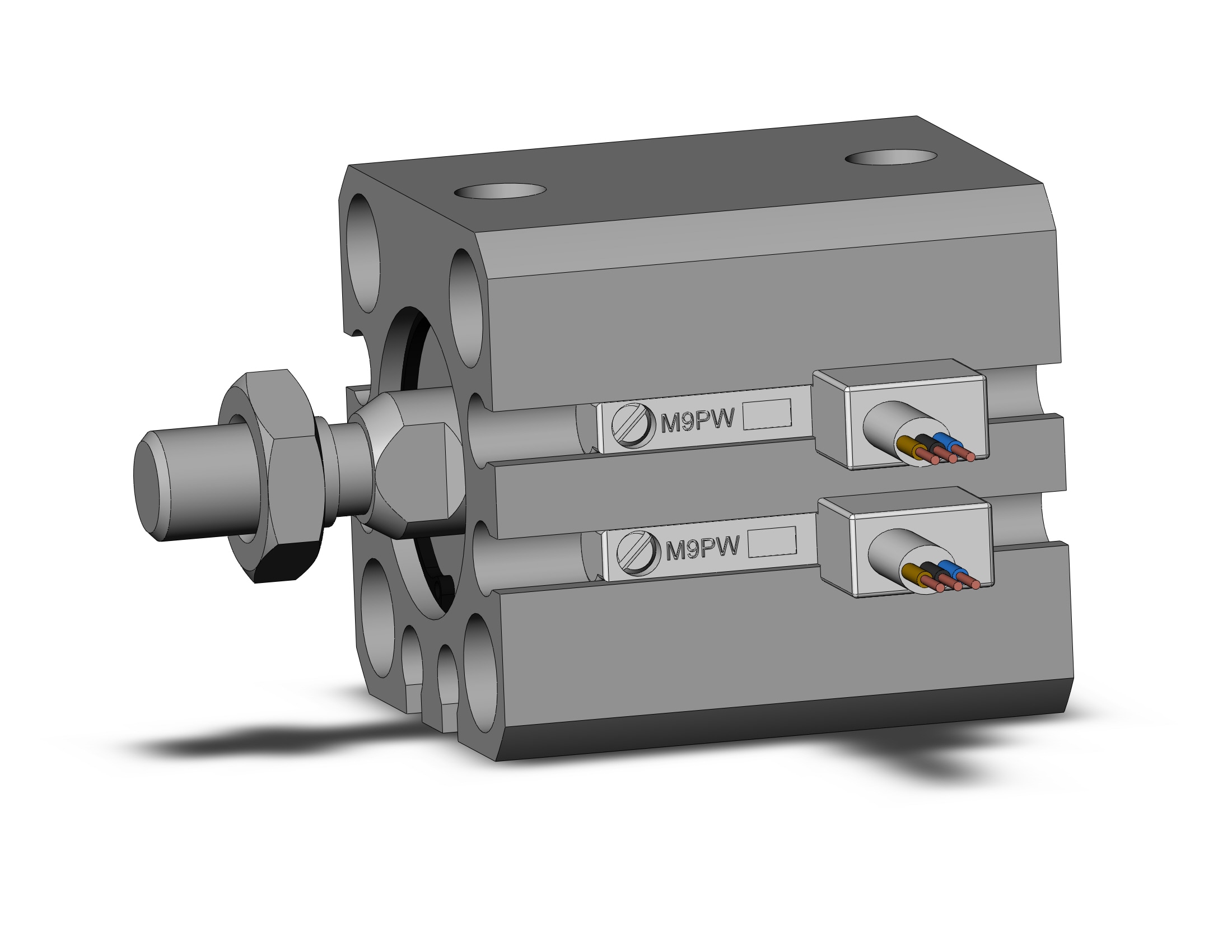 SMC CDQSB16-10DM-M9PWVSDPC 16mm cqs dbl-act auto-sw, CQS COMPACT CYLINDER