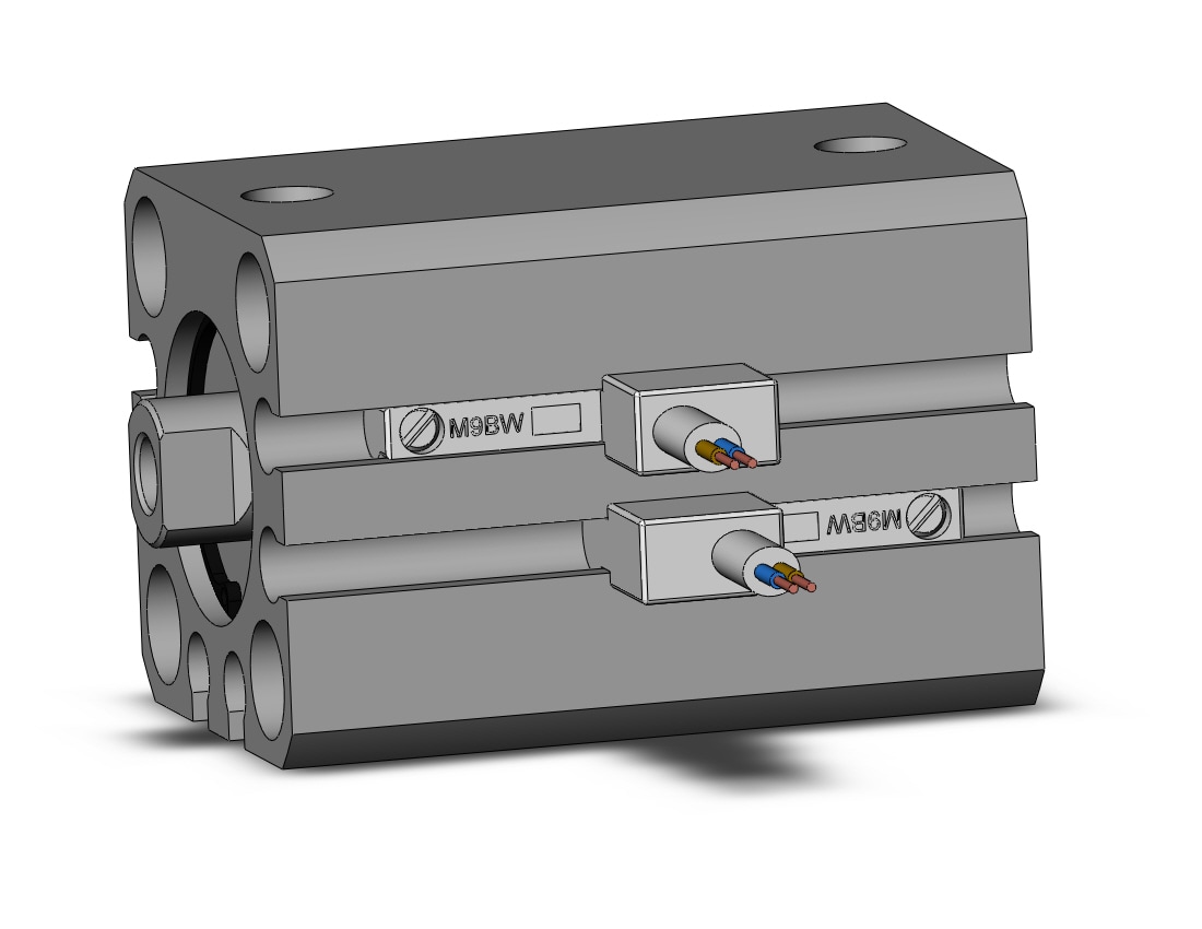 SMC CDQSB16-20DC-M9BWVL cyl, compact, dbl act, auto-sw, CQS COMPACT CYLINDER