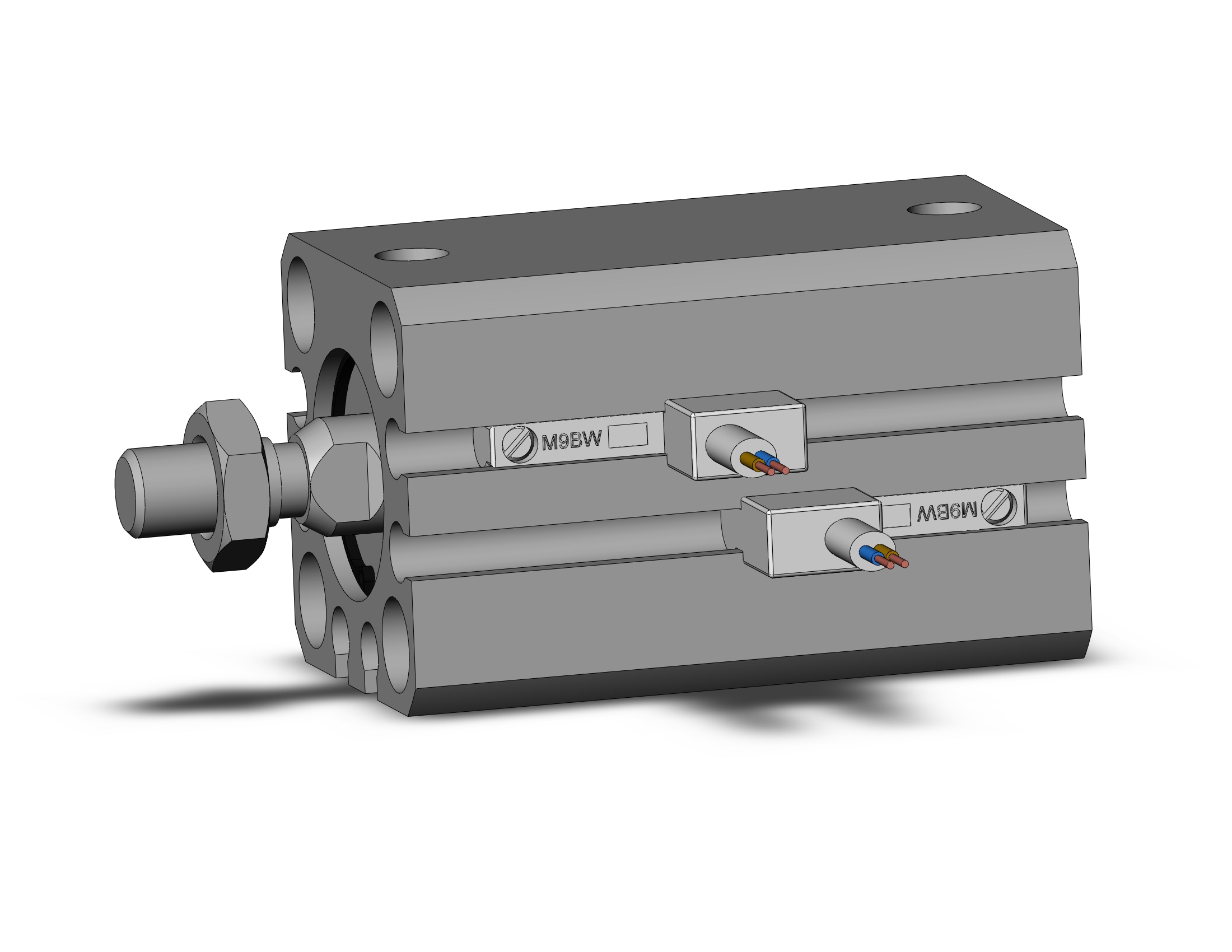 SMC CDQSB16-25DCM-M9BWVL cyl, compact, dbl act, auto-sw, CQS COMPACT CYLINDER