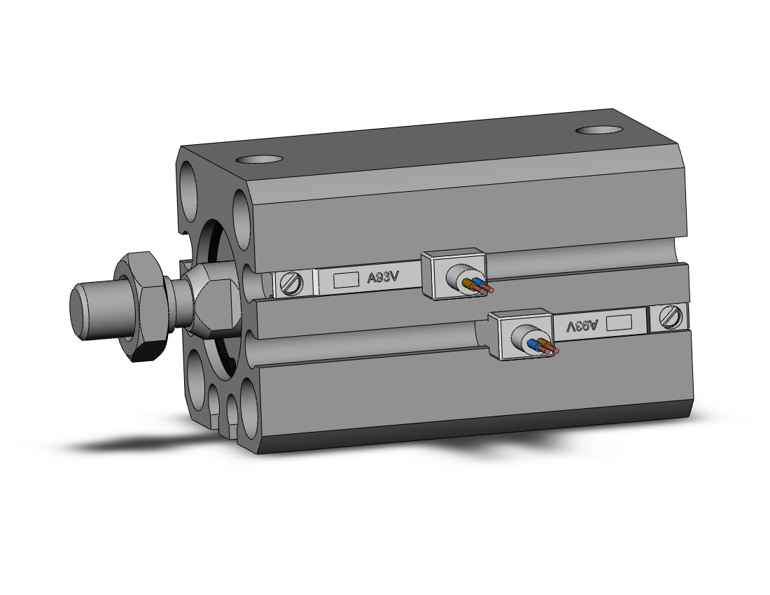 SMC CDQSB16-25DM-A93VL 16mm cqs dbl-act auto-sw, CQS COMPACT CYLINDER