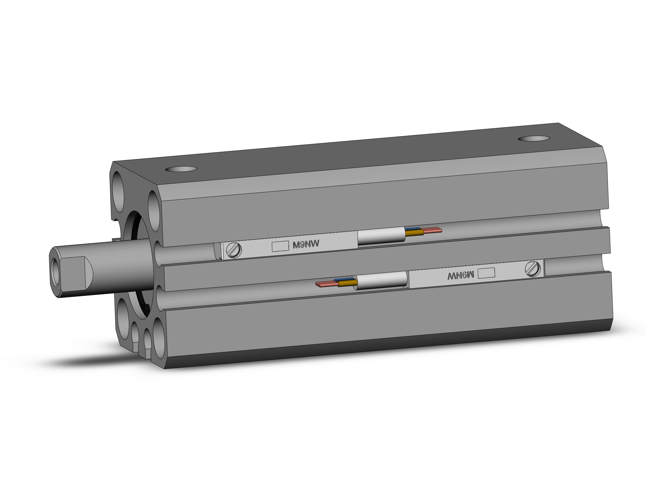 SMC CDQSB16-40DC-M9NWSAPC cyl, compact, dbl act long stk, CQS COMPACT CYLINDER