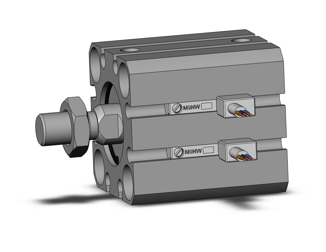 SMC CDQSB20-10DCM-M9NWVSAPC 20mm cqs dbl-act auto-sw, CQS COMPACT CYLINDER