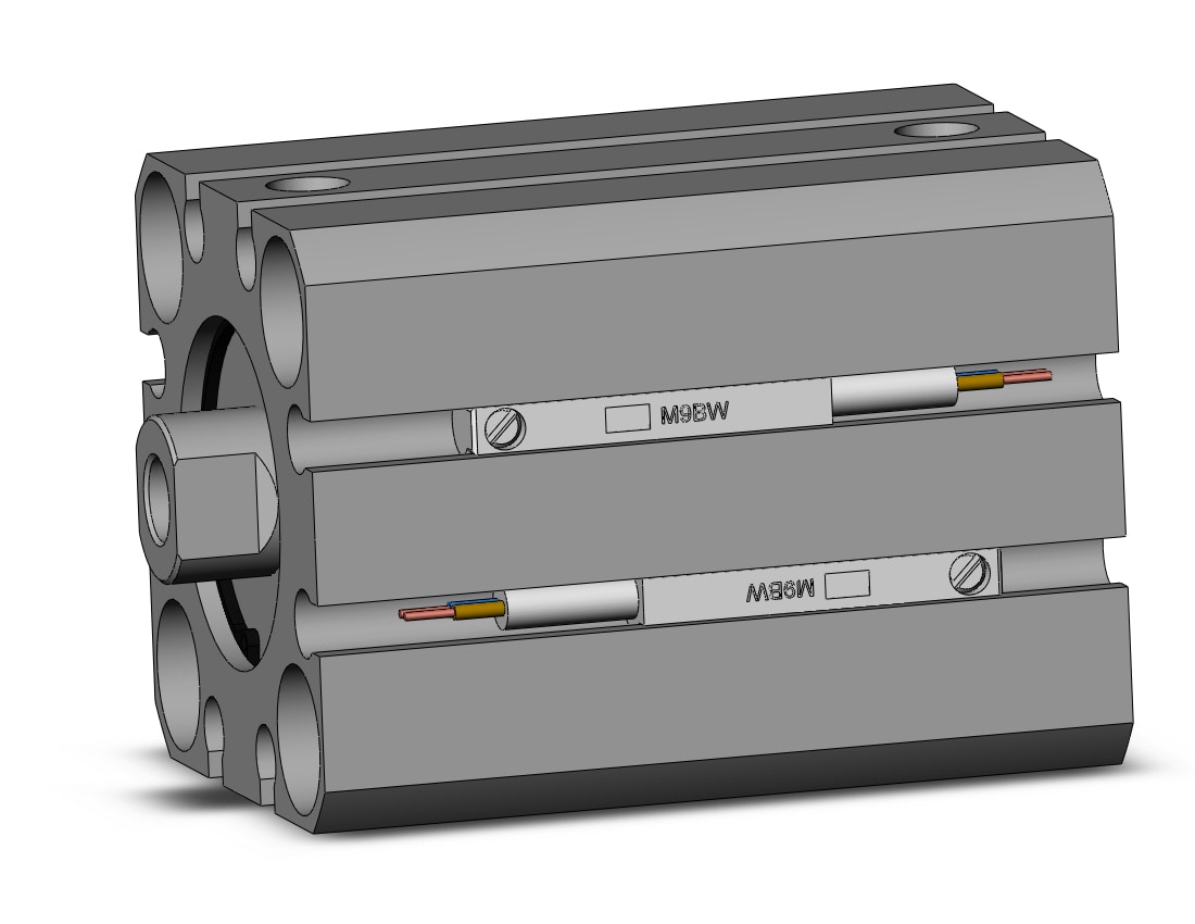 SMC CDQSB20-20D-M9BWL cyl, compact, dbl act, auto-sw, CQS COMPACT CYLINDER