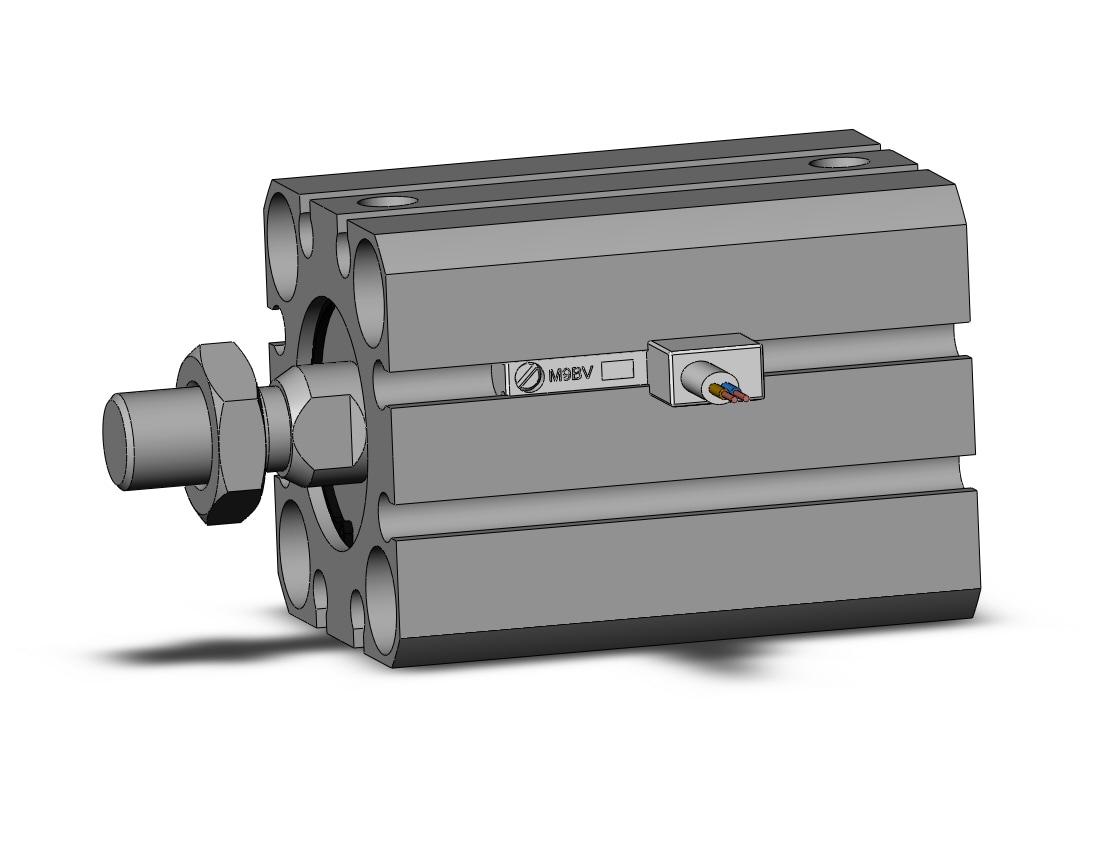 SMC CDQSB20-20DCM-M9BVLS cyl, compact, dbl act, auto-sw, CQS COMPACT CYLINDER