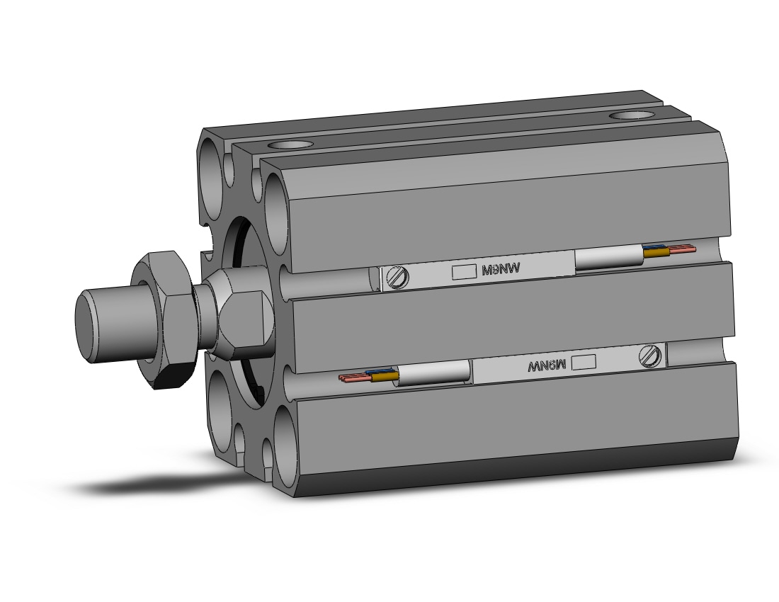 SMC CDQSB20-20DCM-M9NWSAPC 20mm cqs dbl-act auto-sw, CQS COMPACT CYLINDER