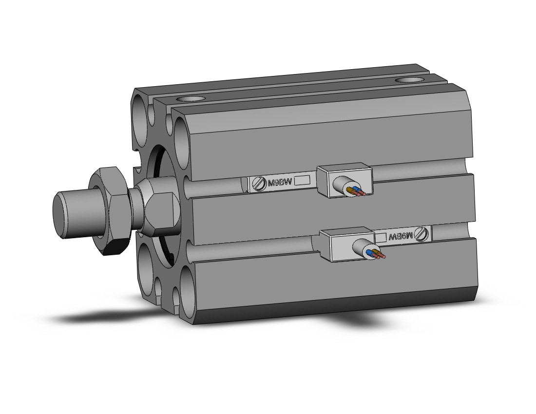 SMC CDQSB20-20DM-M9BWV cyl, compact, dbl act, auto-sw, CQS COMPACT CYLINDER