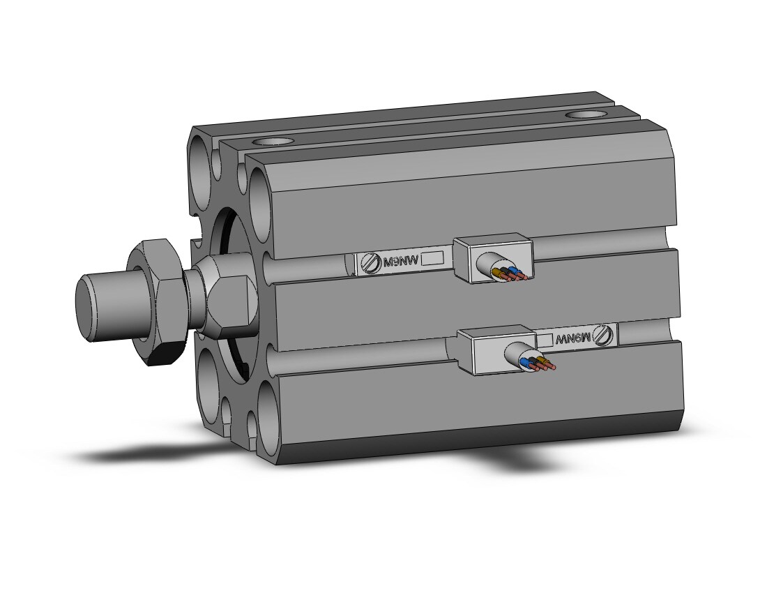 SMC CDQSB20-20DM-M9NWVL 20mm cqs dbl-act auto-sw, CQS COMPACT CYLINDER