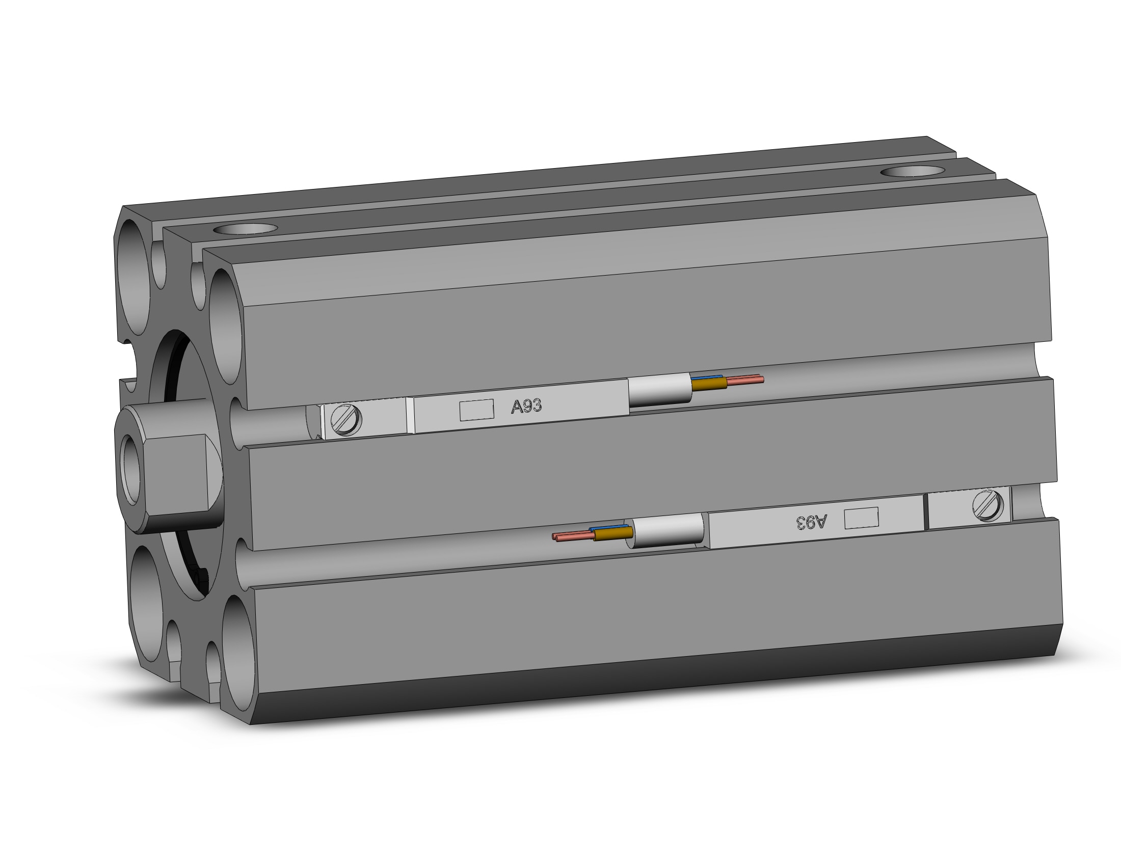 SMC CDQSB20-35DC-A93 cyl, compact, dbl act, auto-sw, CQS COMPACT CYLINDER