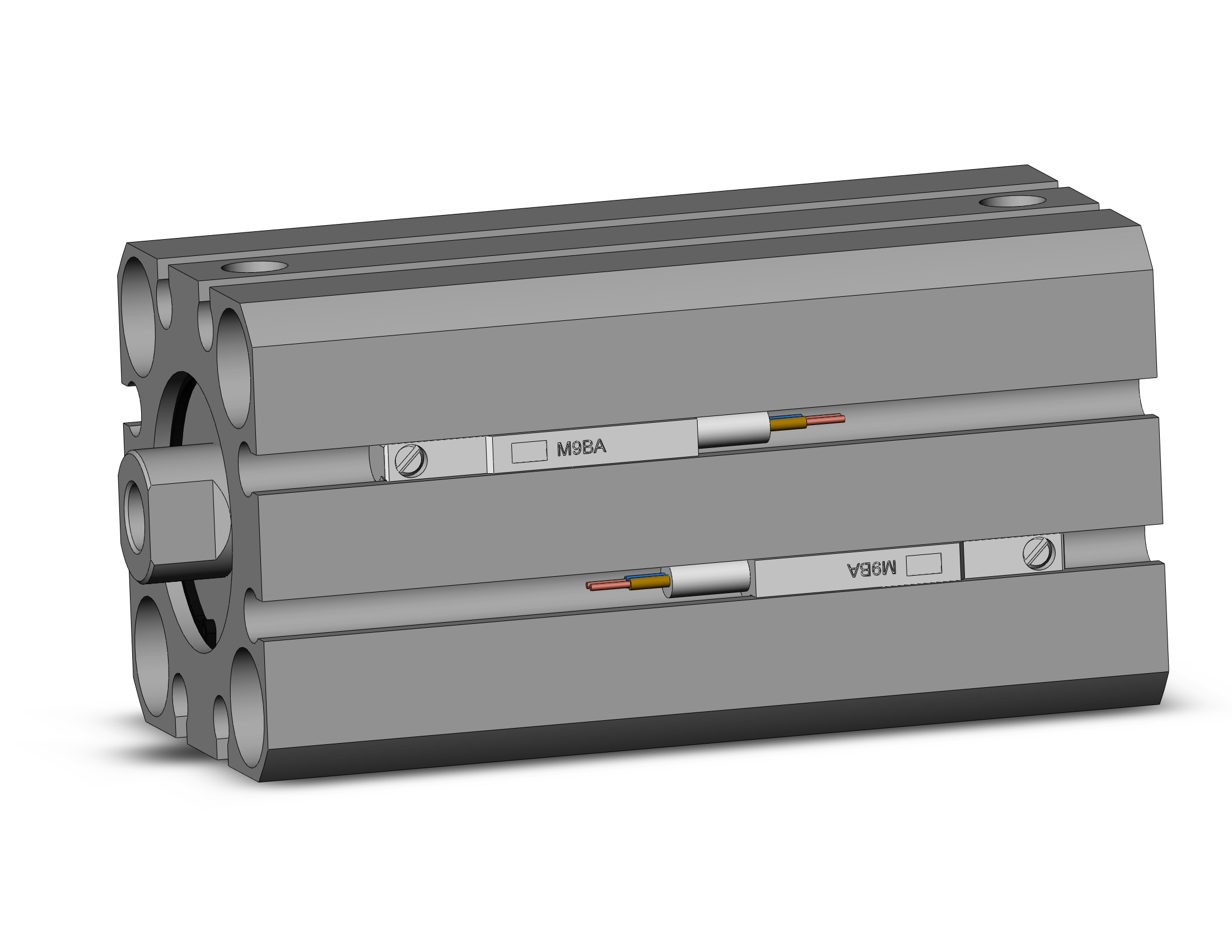 SMC CDQSB20-40DC-M9BAL cyl, compact, dbl act, auto-sw, CQS COMPACT CYLINDER