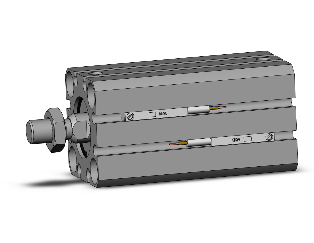 SMC CDQSB20-40DCM-M9B cyl, compact, dbl act, auto-sw, CQS COMPACT CYLINDER