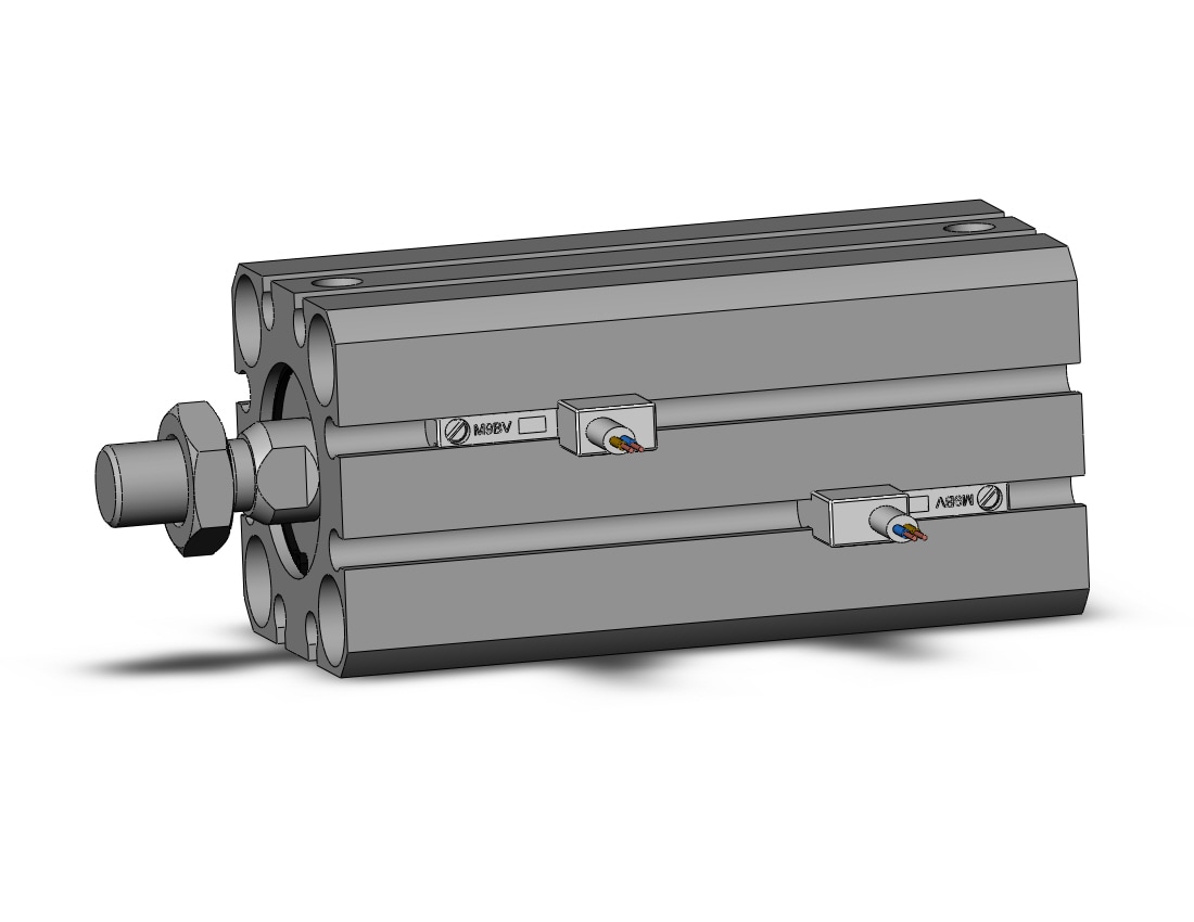 SMC CDQSB20-45DCM-M9BVL cyl, compact, dbl act, auto-sw, CQS COMPACT CYLINDER