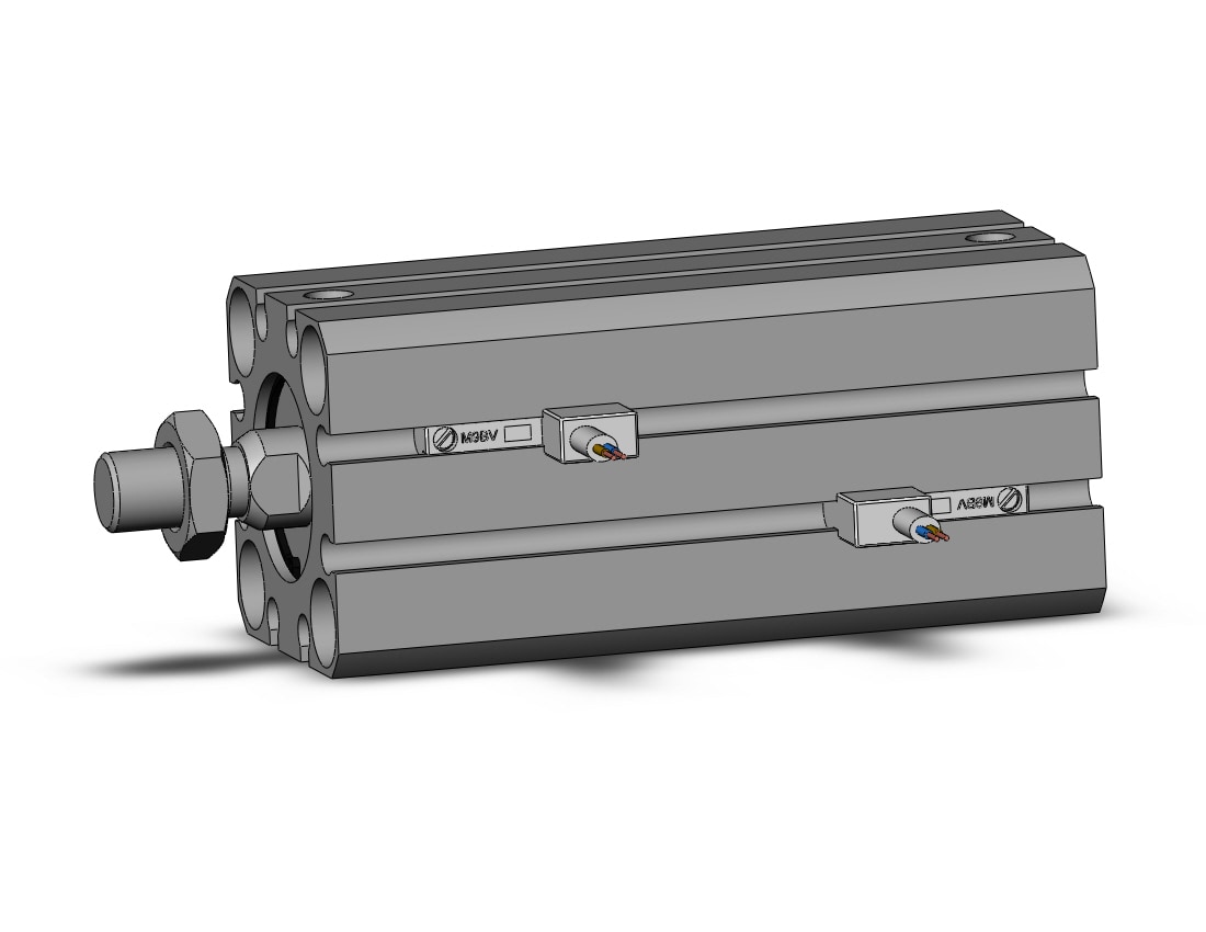 SMC CDQSB20-50DCM-M9BVL cyl, compact, dbl act, auto-sw, CQS COMPACT CYLINDER