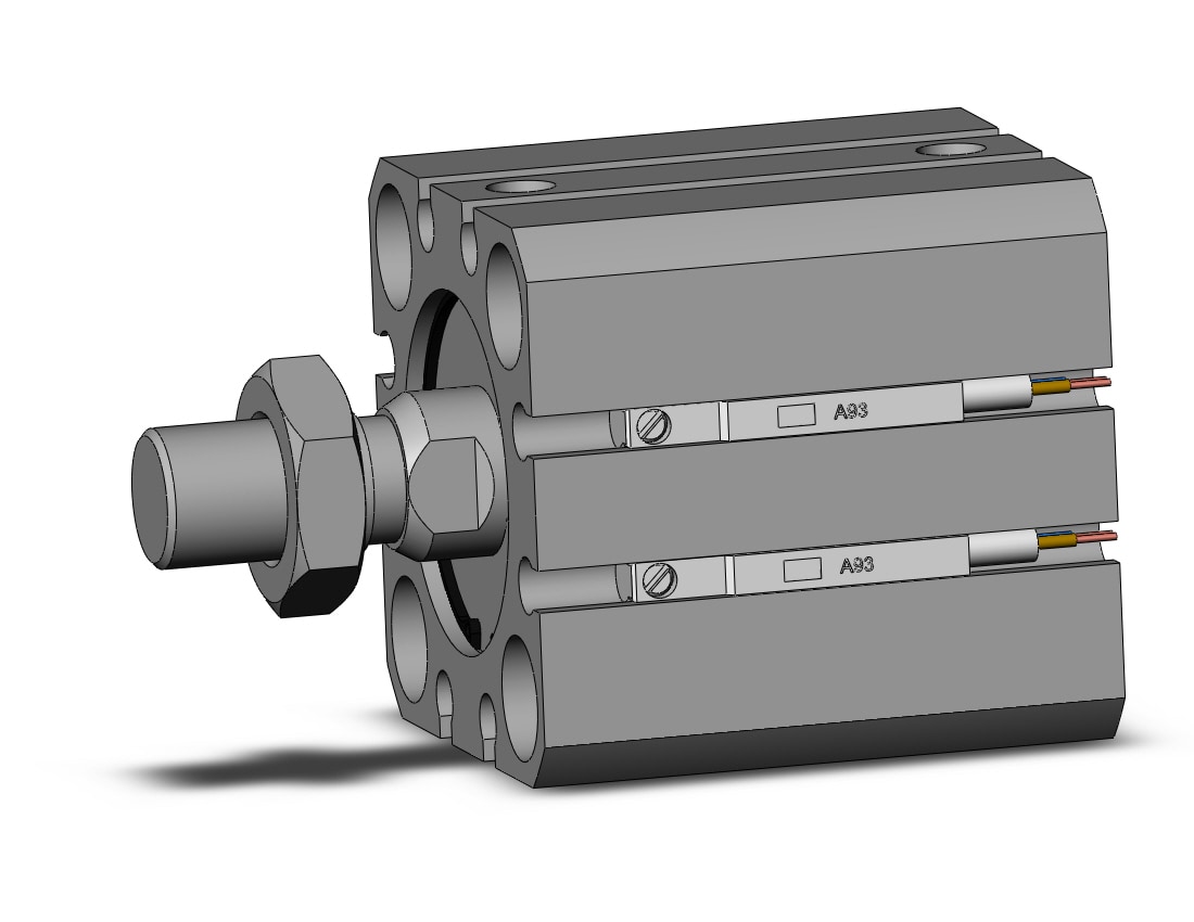 SMC CDQSB25-10DM-A93 25mm cqs dbl-act auto-sw, CQS COMPACT CYLINDER