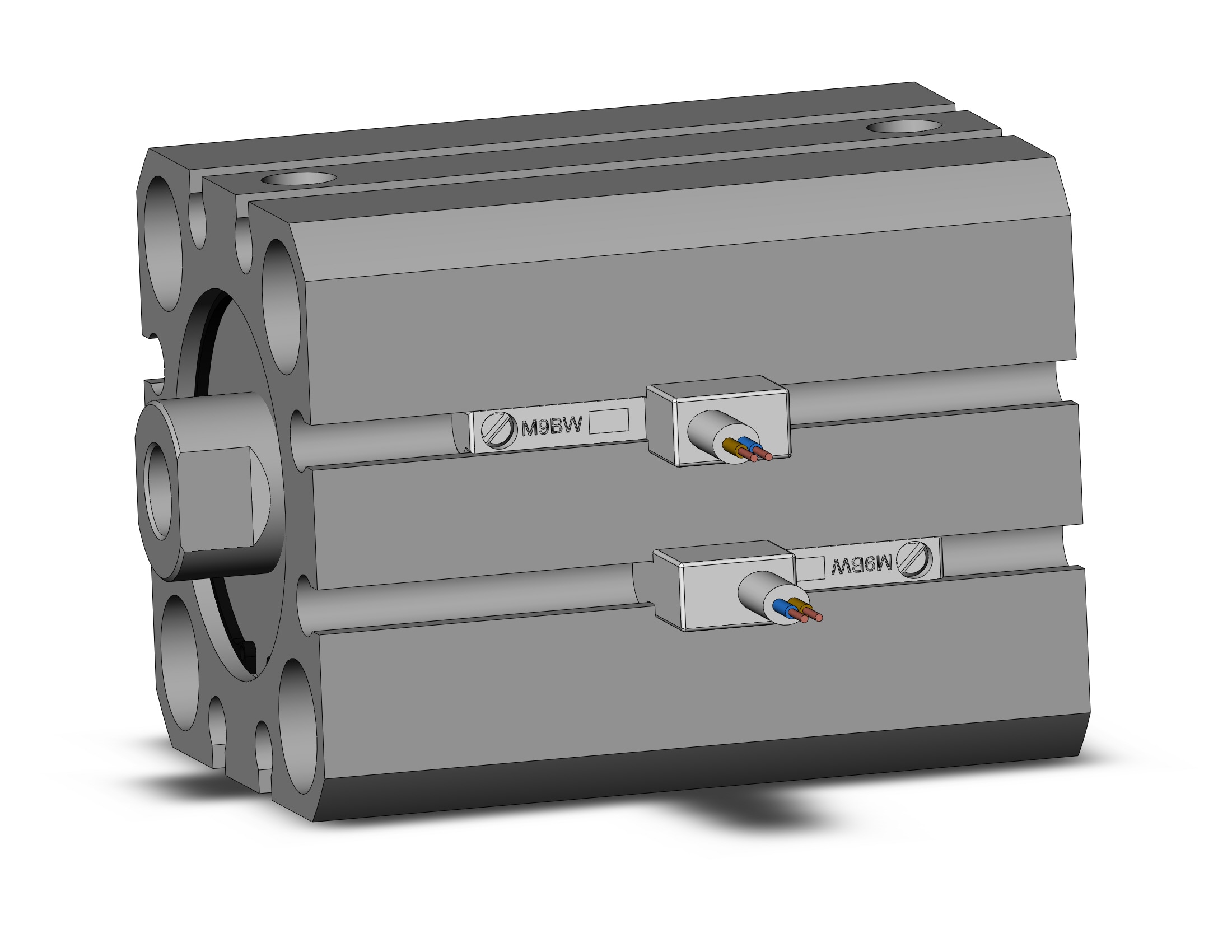 SMC CDQSB25-20D-M9BWV cyl, compact, dbl act, auto-sw, CQS COMPACT CYLINDER