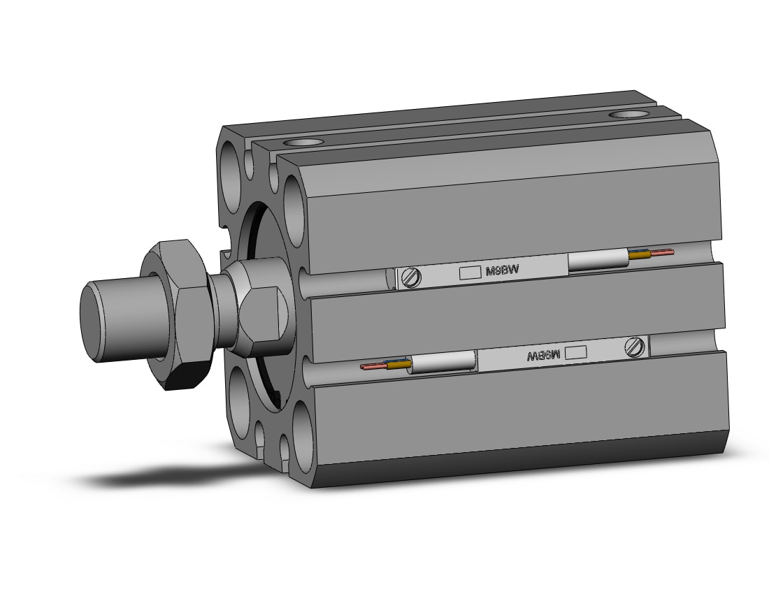 SMC CDQSB25-20DCM-M9BW cyl, compact, dbl act, auto-sw, CQS COMPACT CYLINDER