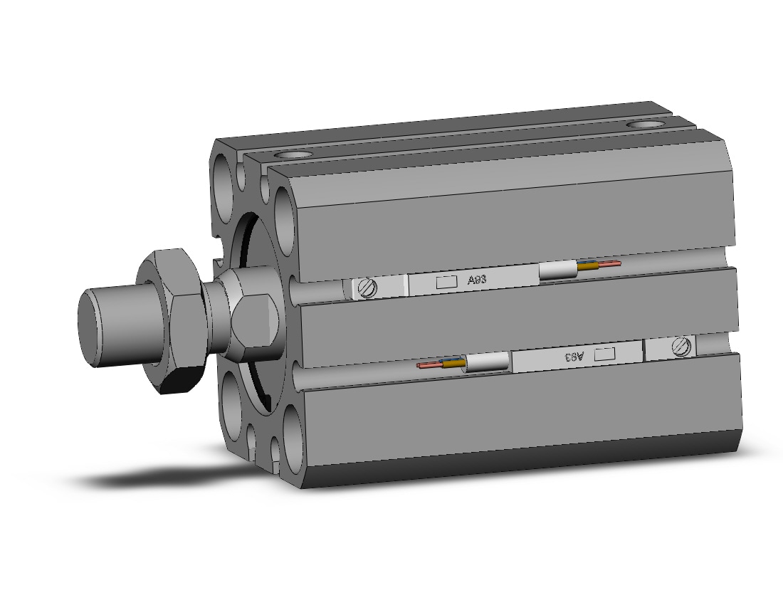 SMC CDQSB25-25DM-A93 cyl, compact, dbl act, auto-sw, CQS COMPACT CYLINDER