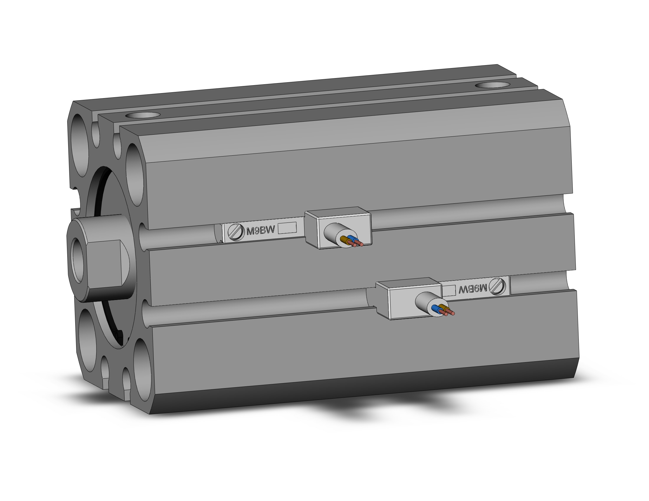 SMC CDQSB25-30D-M9BWVL cyl, compact, dbl act, auto-sw, CQS COMPACT CYLINDER