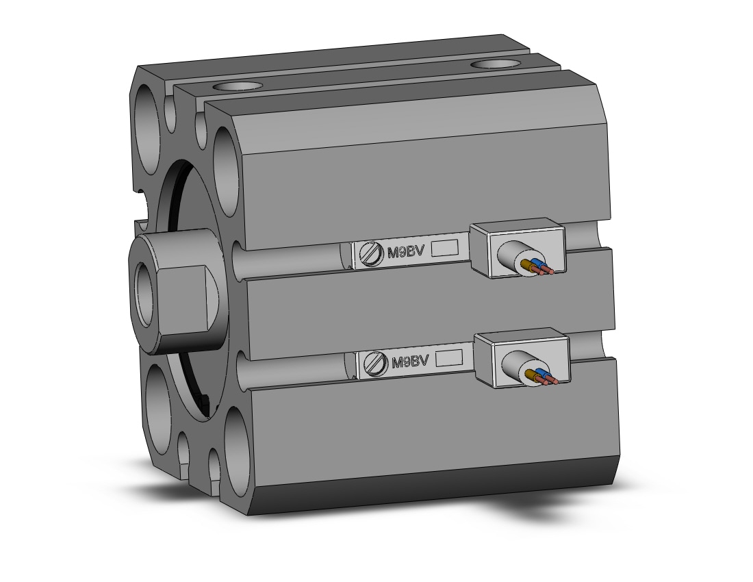 SMC CDQSB25-5DC-M9BVL cyl, compact, dbl act, auto-sw, CQS COMPACT CYLINDER