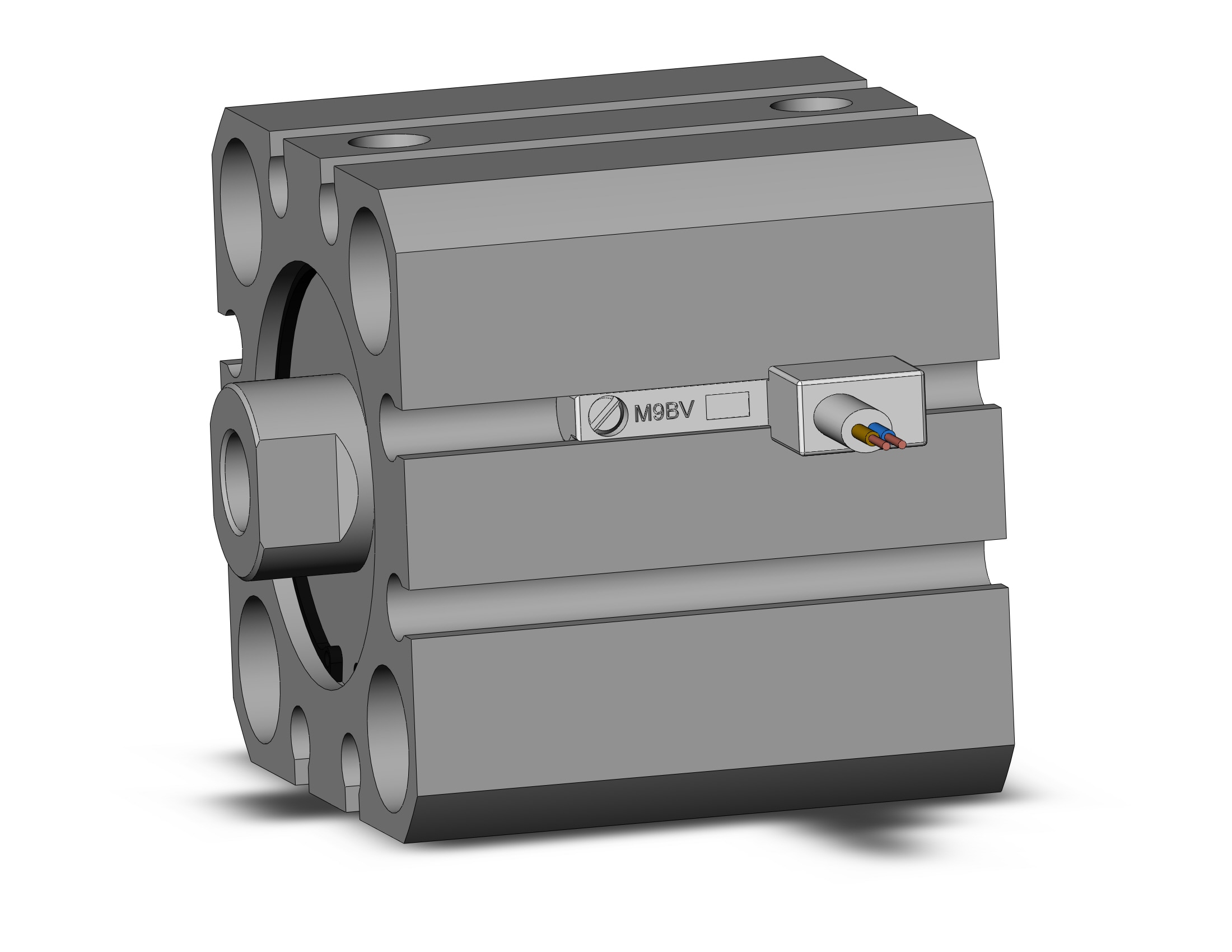 SMC CDQSB25-5DC-M9BVLS cyl, compact, dbl act, auto-sw, CQS COMPACT CYLINDER