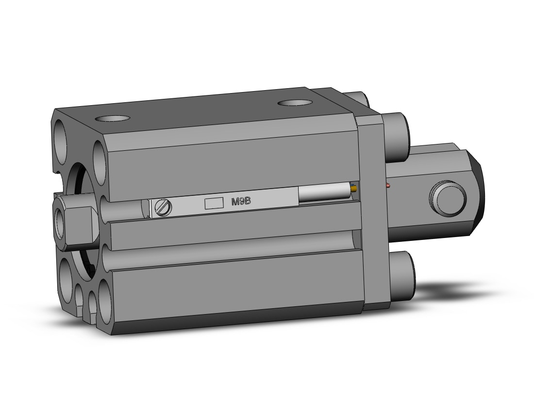 SMC CDQSD16-15DC-M9BLS cyl, compact, dbl act, auto-sw, CQS COMPACT CYLINDER