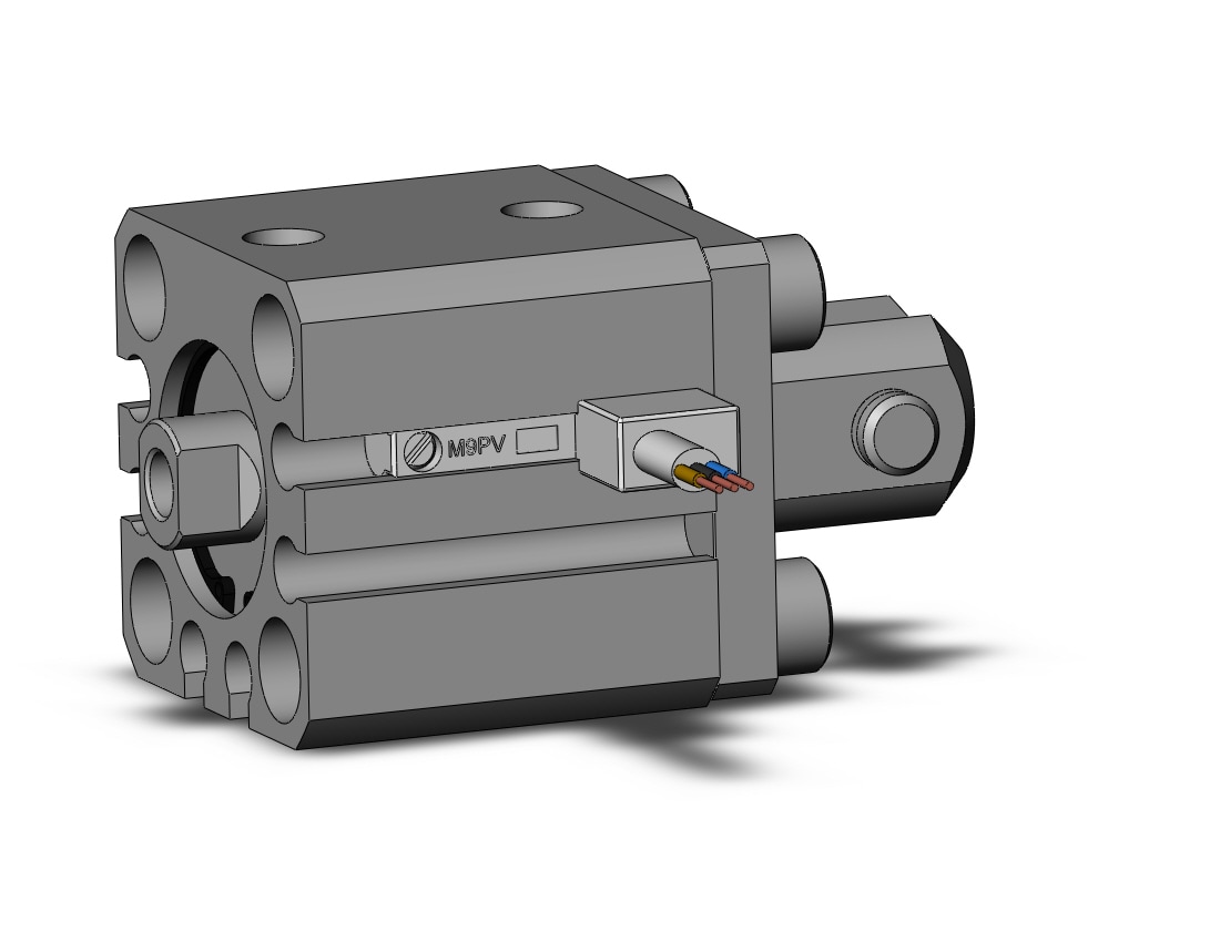 SMC CDQSD16-5S-M9PVSAPCS cyl, compact, sgl act, spr ret, CQS COMPACT CYLINDER