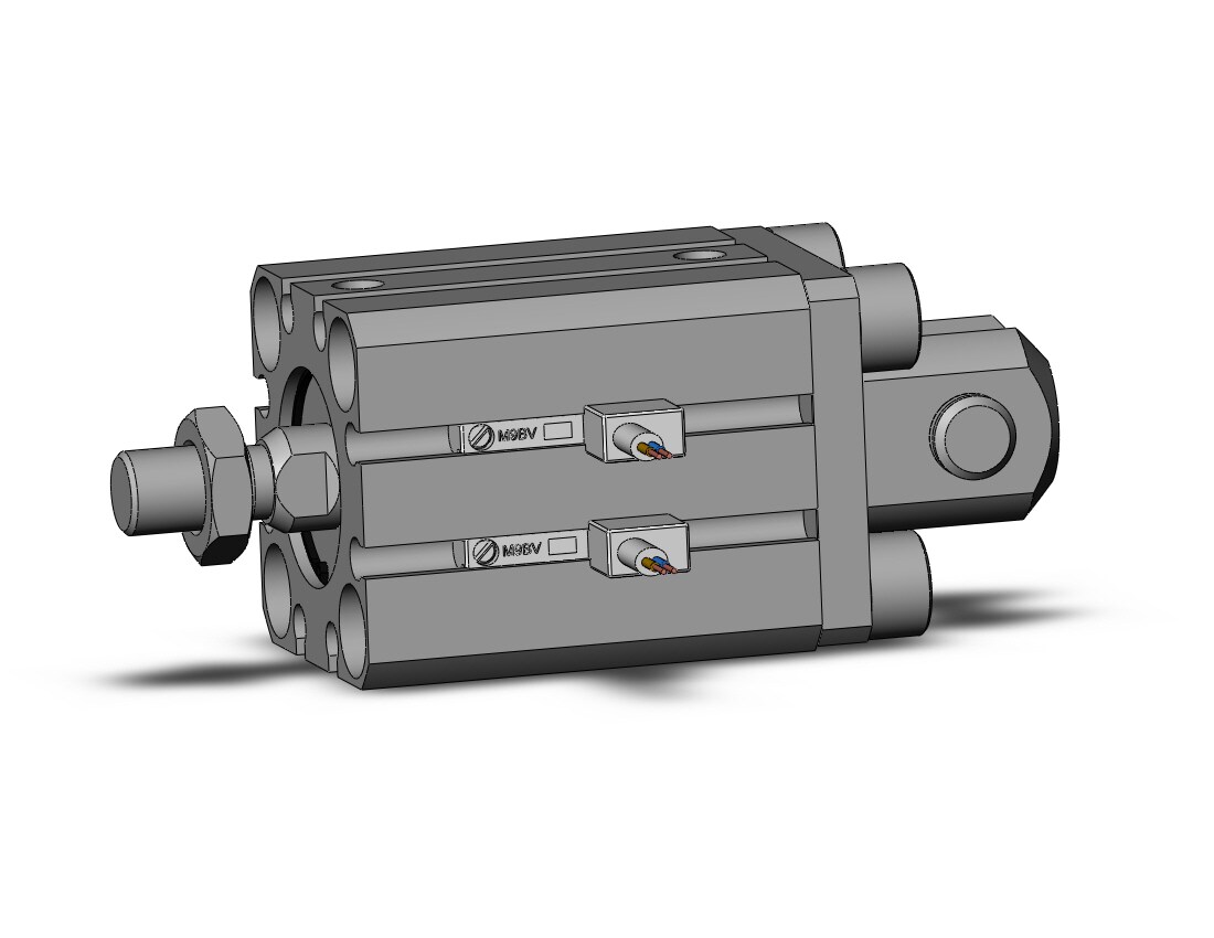 SMC CDQSD20-15DCM-M9BVL cyl, compact, dbl act, auto-sw, CQS COMPACT CYLINDER