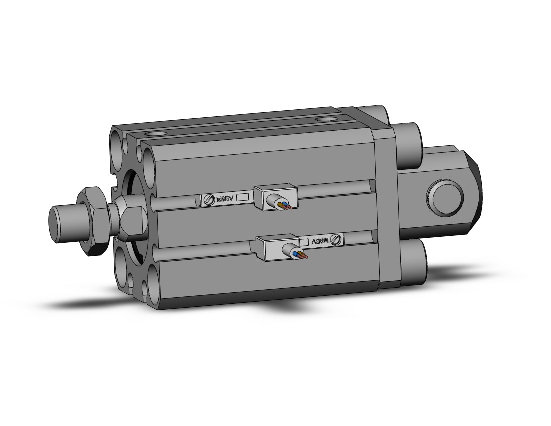 SMC CDQSD20-20DM-M9BV cyl, compact, dbl act, auto-sw, CQS COMPACT CYLINDER