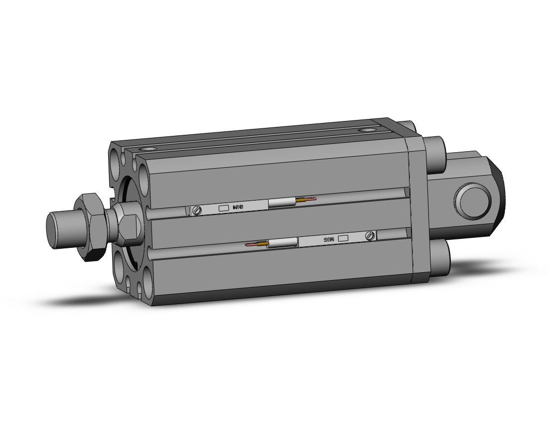 SMC CDQSD25-40DCM-M9BL cyl, compact, dbl act, auto-sw, CQS COMPACT CYLINDER