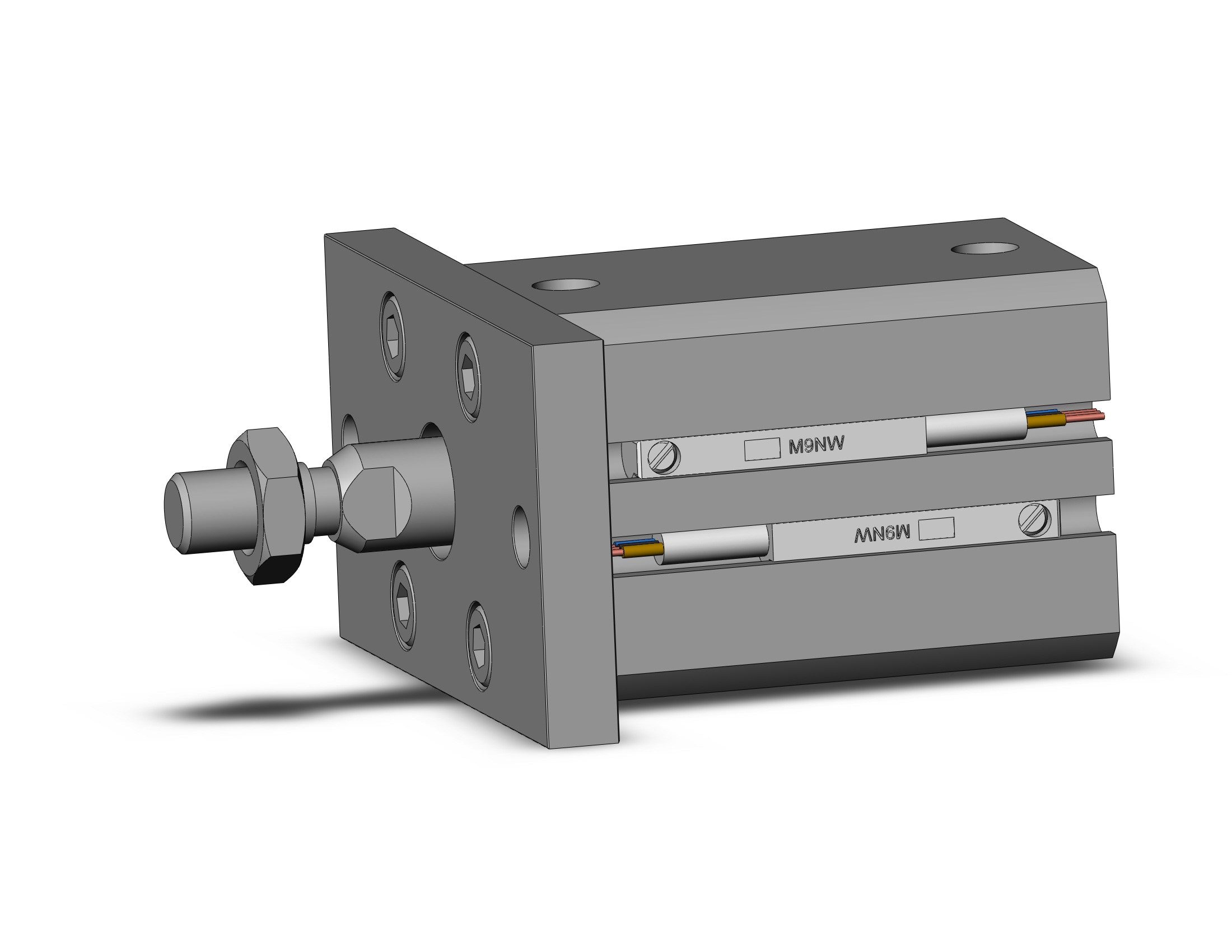 SMC CDQSF16-20DM-M9NW cyl, compact, dbl act, auto-sw, CQS COMPACT CYLINDER